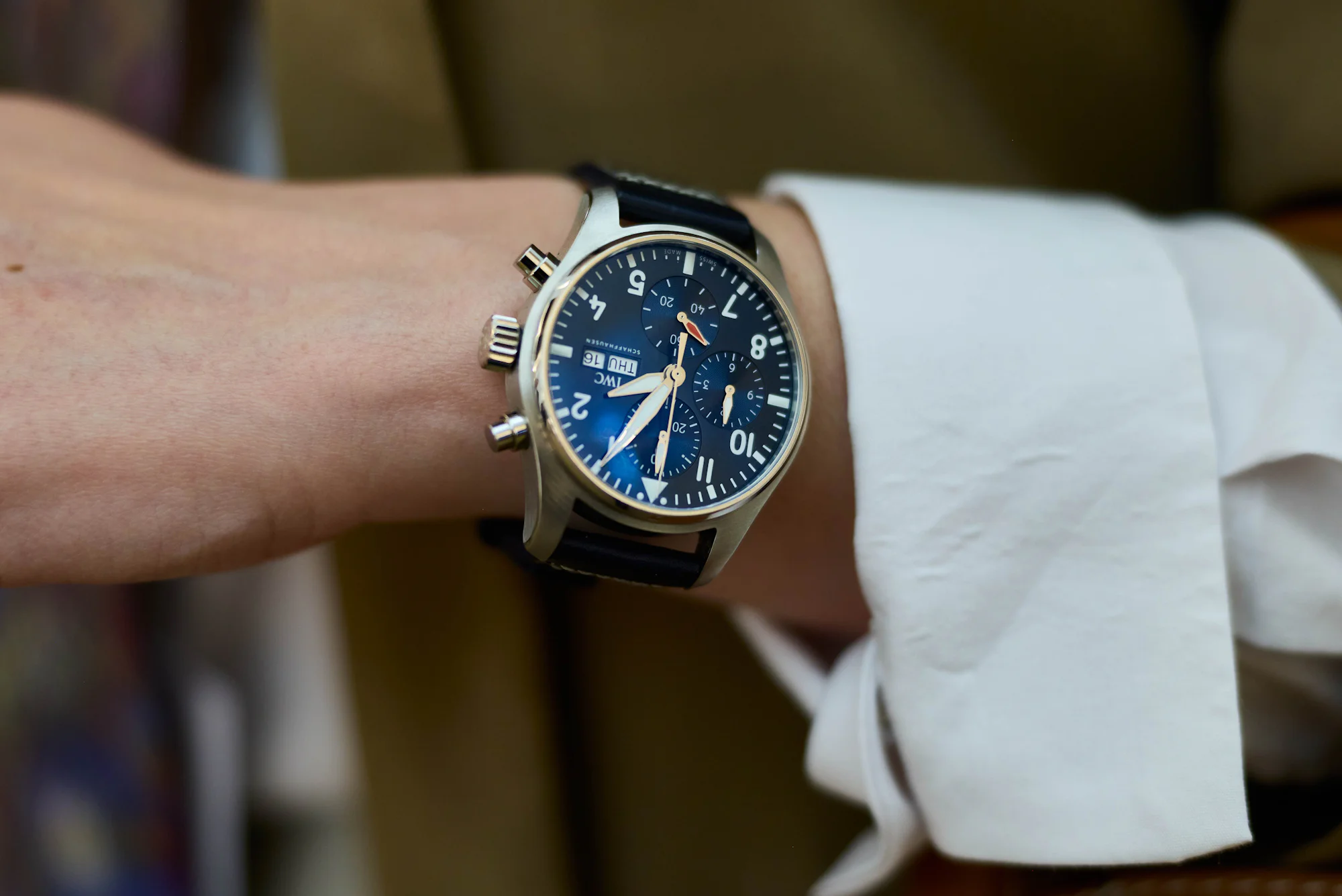 ...With an IWC Pilot's Chrono 41.