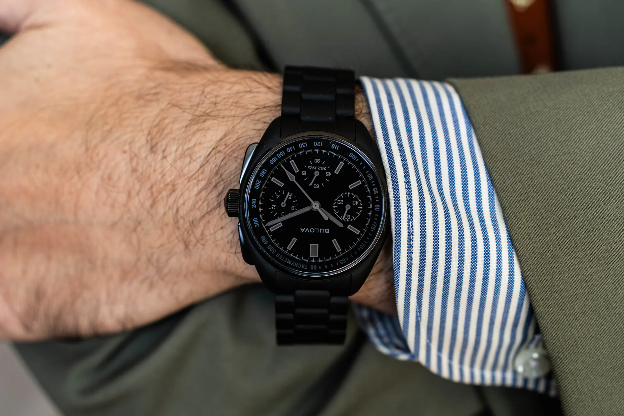 Bulova Lunar Pilot Black Hole Wristshot