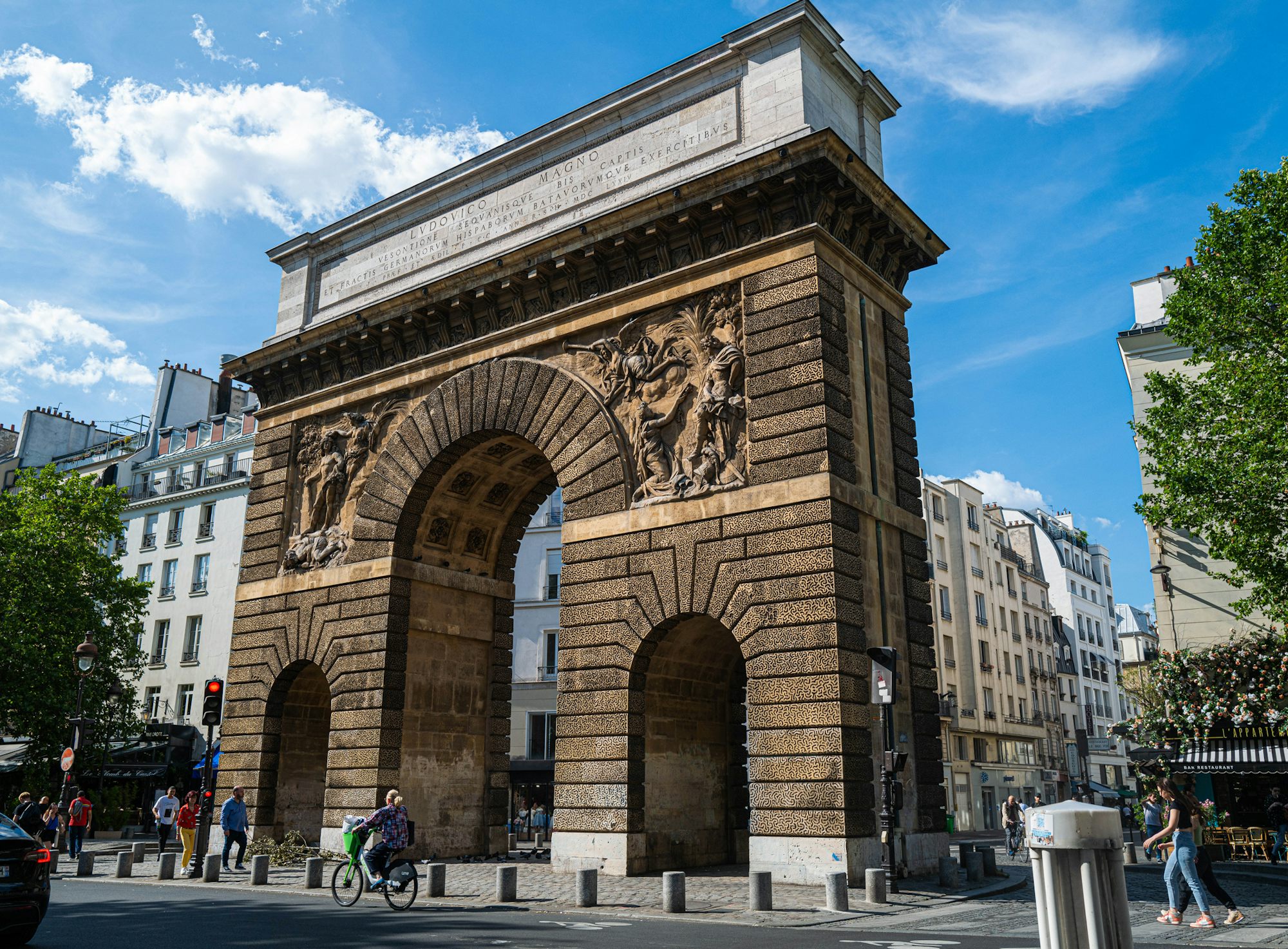 Porte Saint-Martin monument in Paris