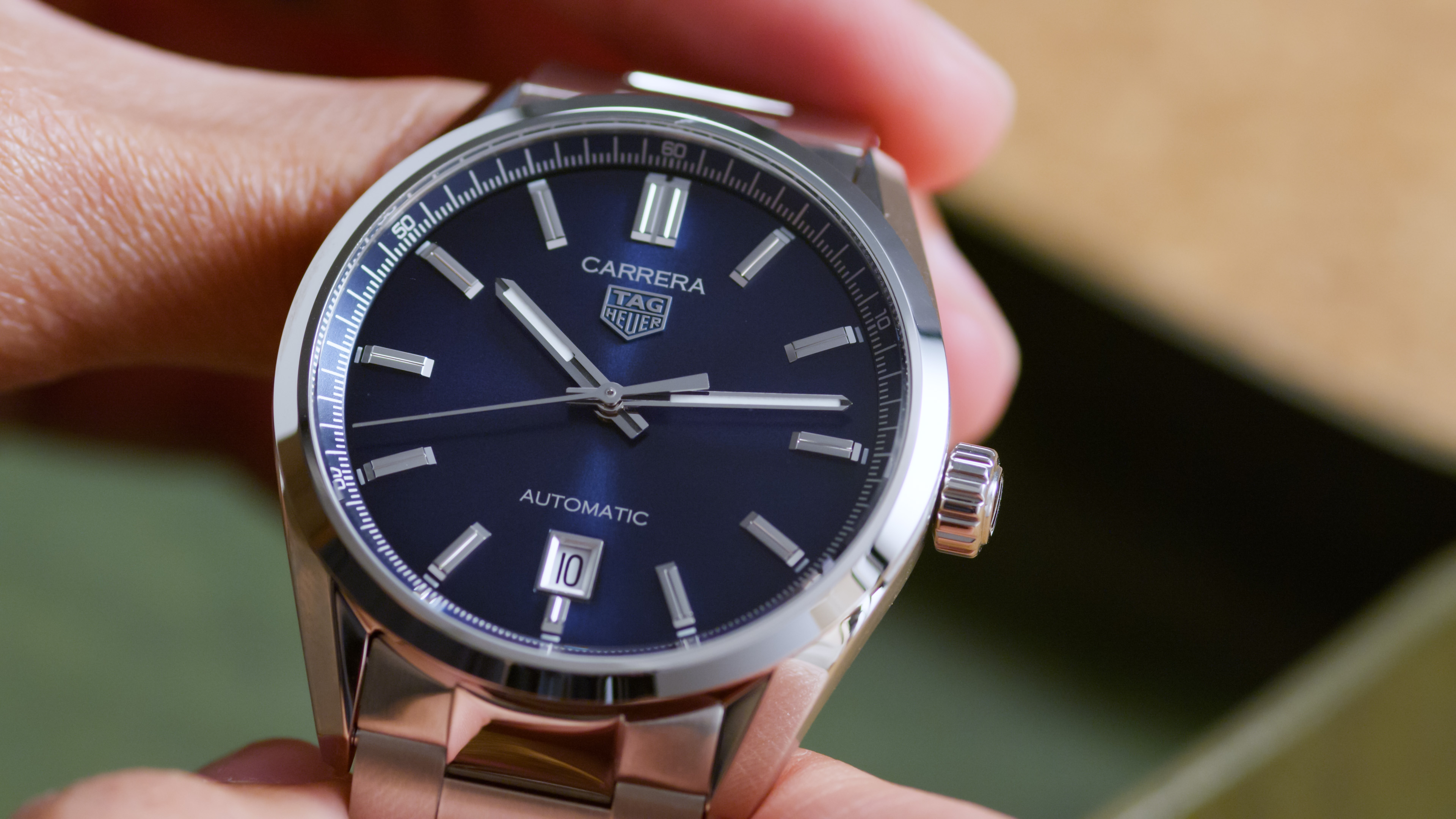 TAG Heuer Carrera Twin- Time Calibre 7 Automatic Watch with Blue Dial | Lee  Michaels Fine Jewelry