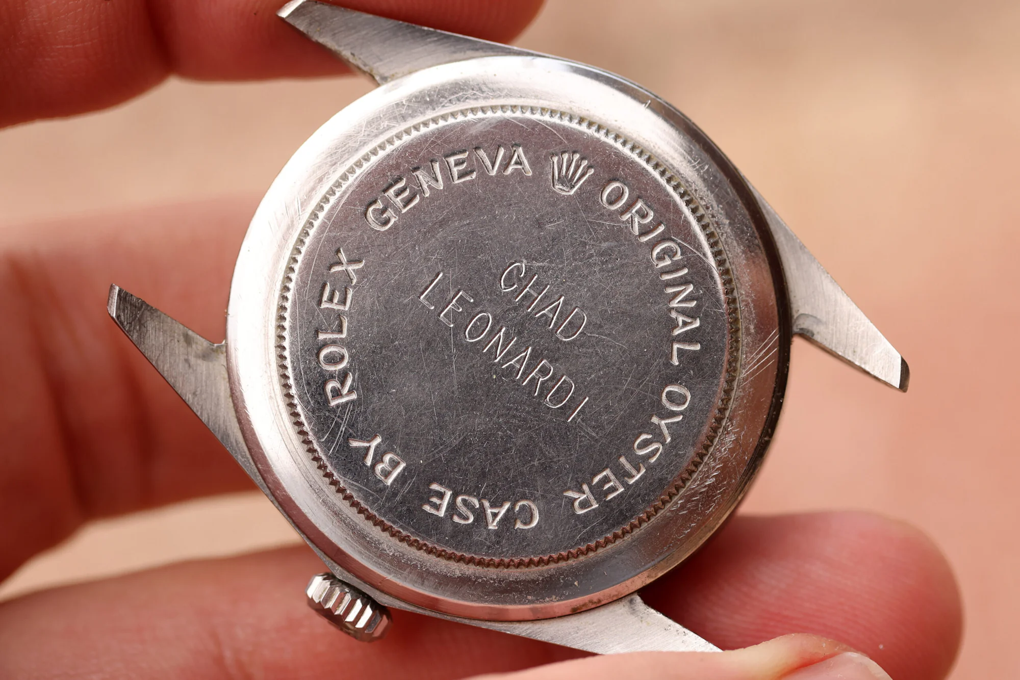 A vintage Tudor caseback
