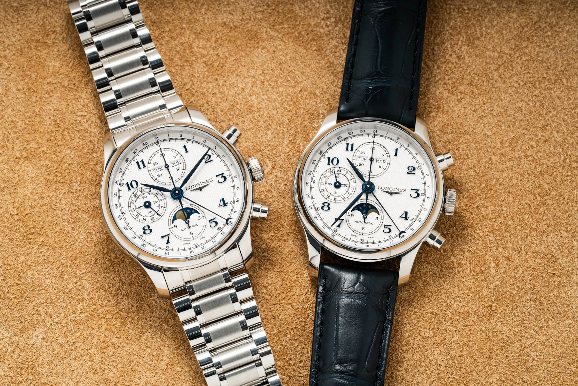 Longines Master Collection Moonphase Chrono Bracelet And Strap Shot