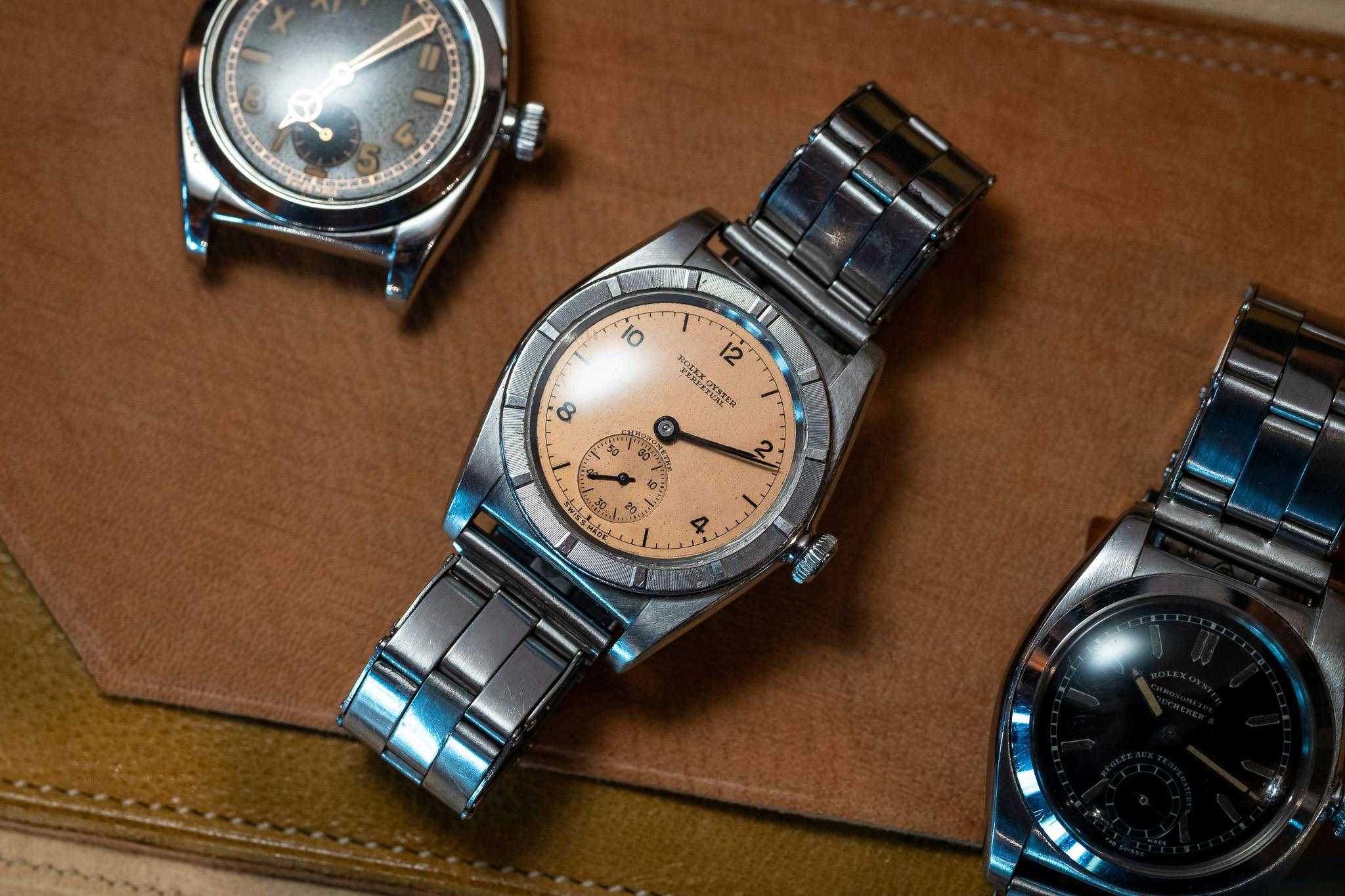 rolex bubbleback ref. 3372 salmon dial