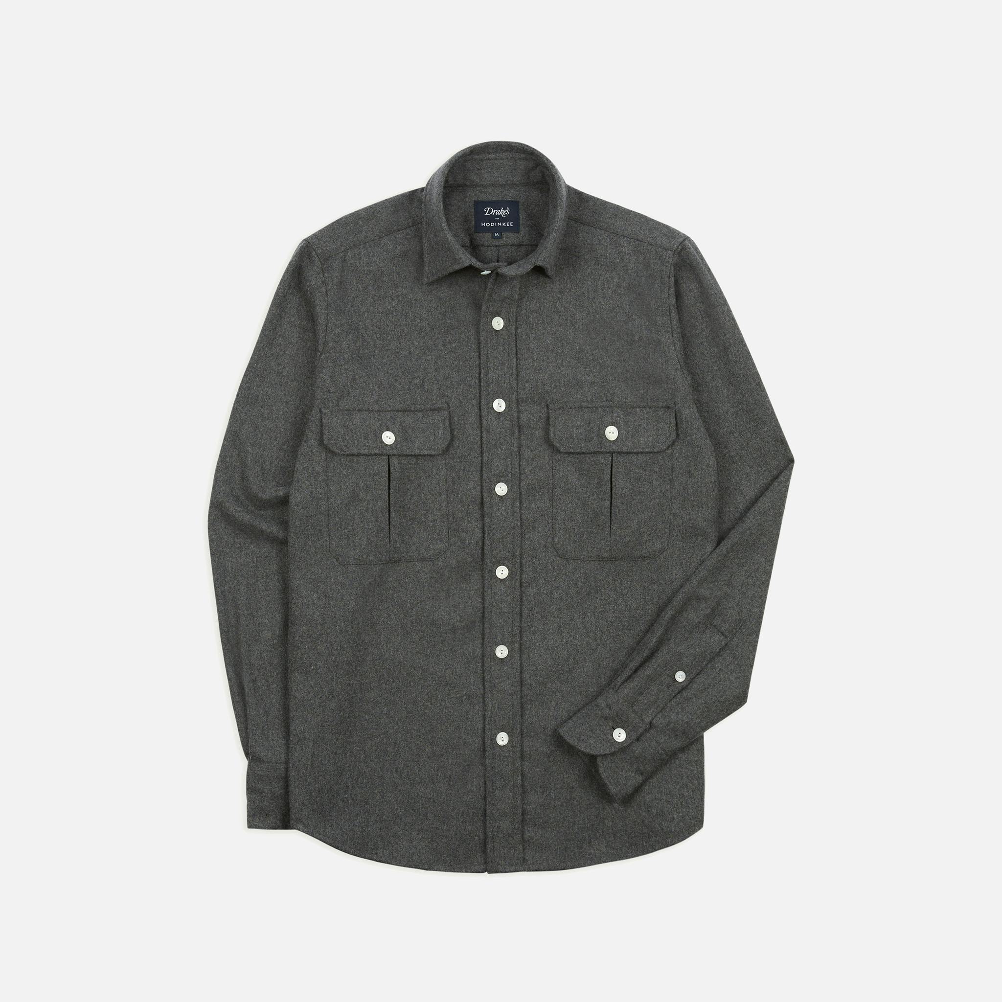 <p><a href="http://shop.hodinkee.com/products/drakes-wool-workshirt" target="">Wool Two-Pocket Work Shirt</a></p>