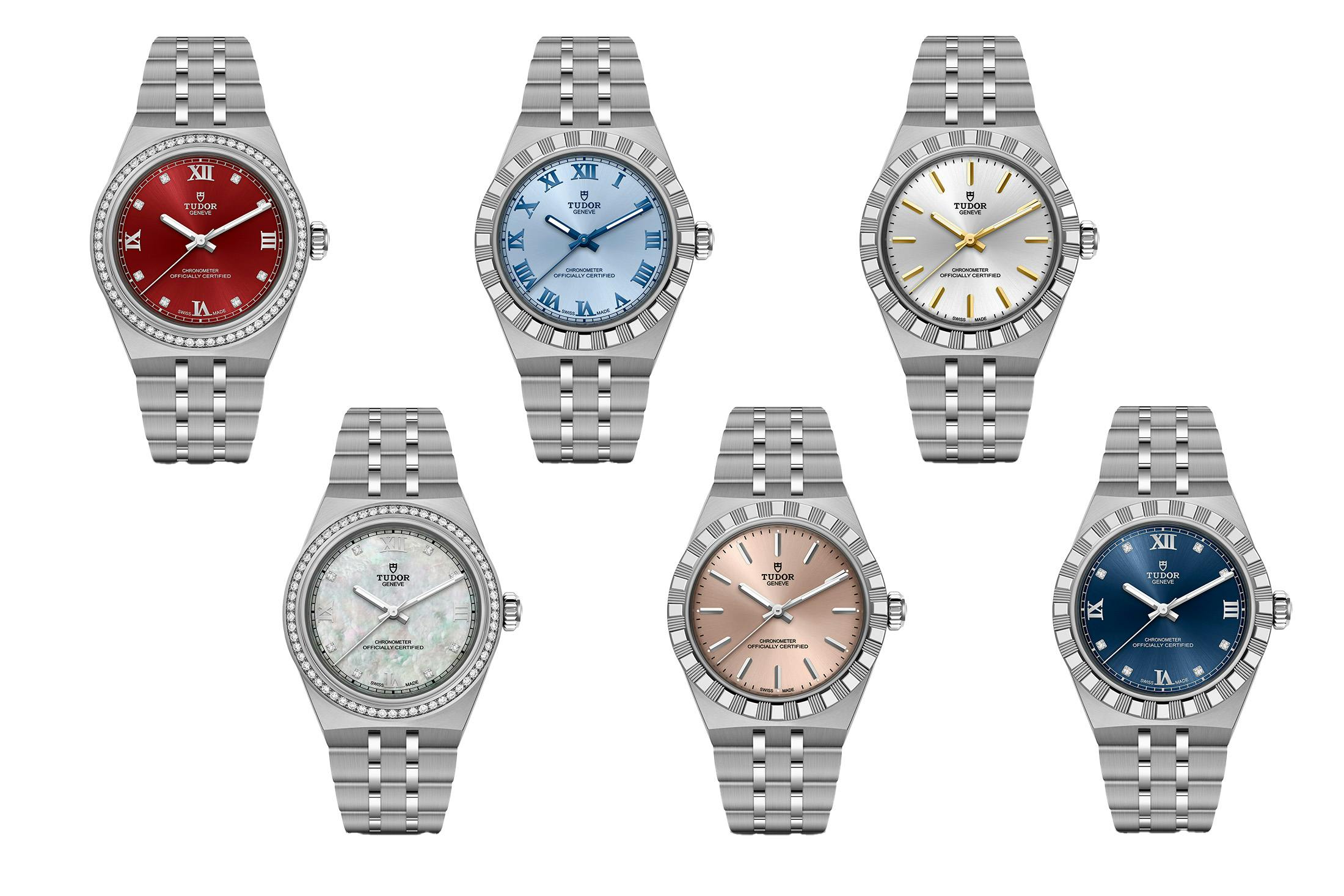 Several examples of the Tudor Royal 40. 