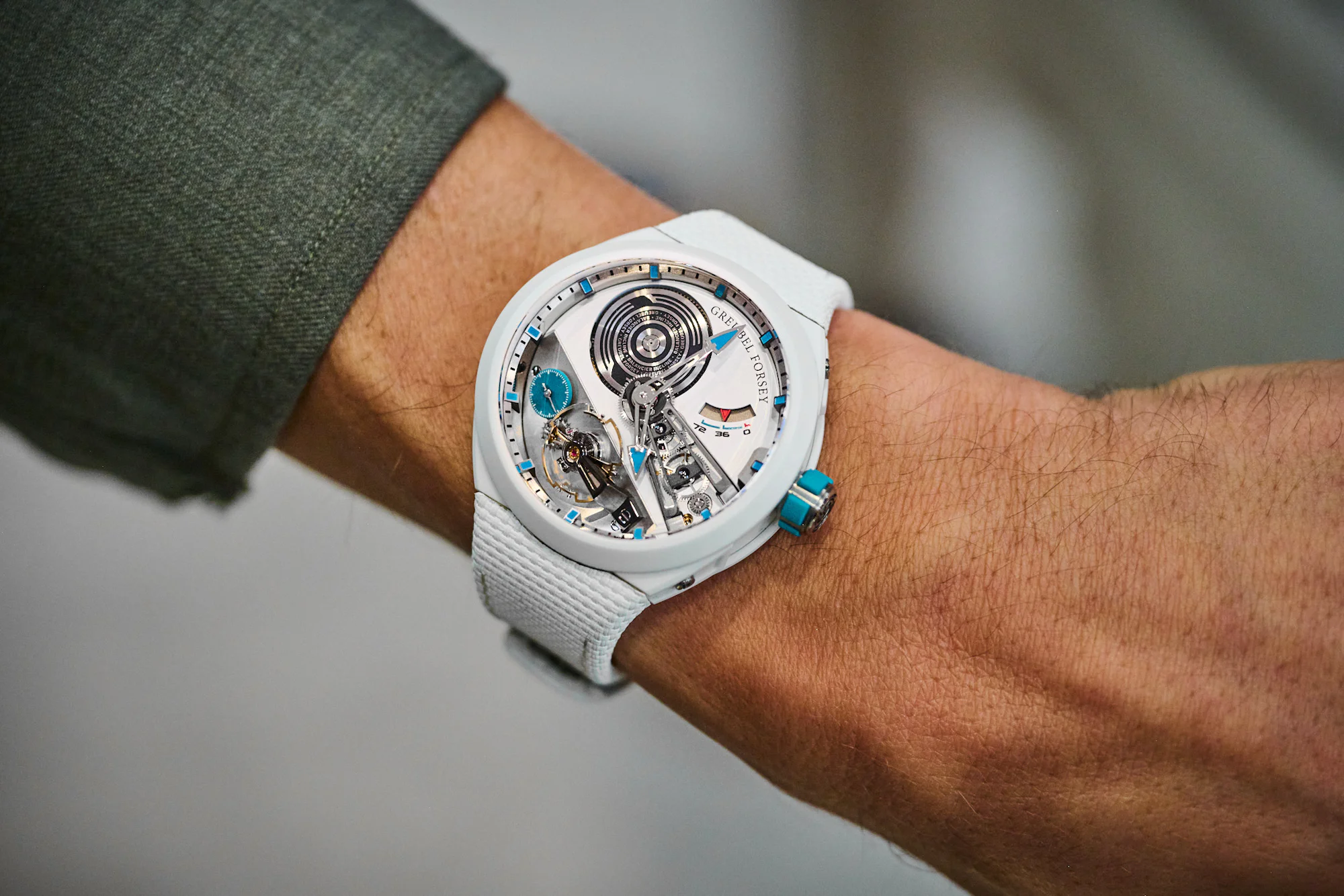 Greubel Forsey Balancier Convexe S2 in white ceramic limited to 7 pieces, one for each of the Emirates