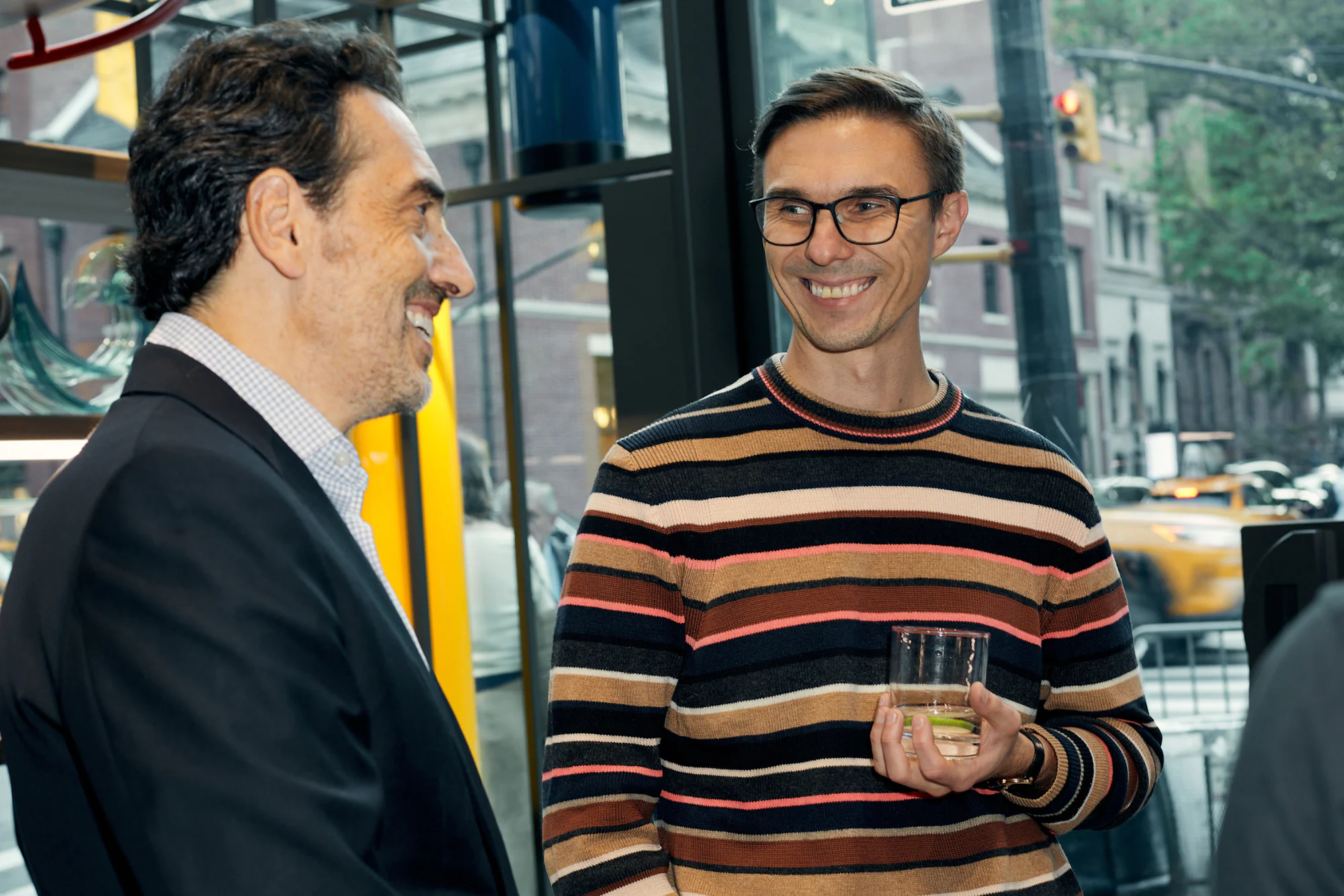 2 People Talking at Panerai Event