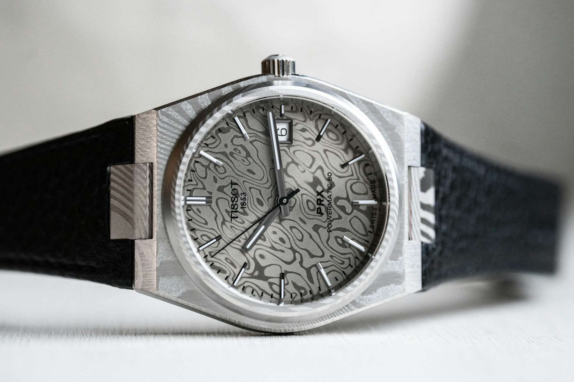 Tissot PRX Damascus Side Shot