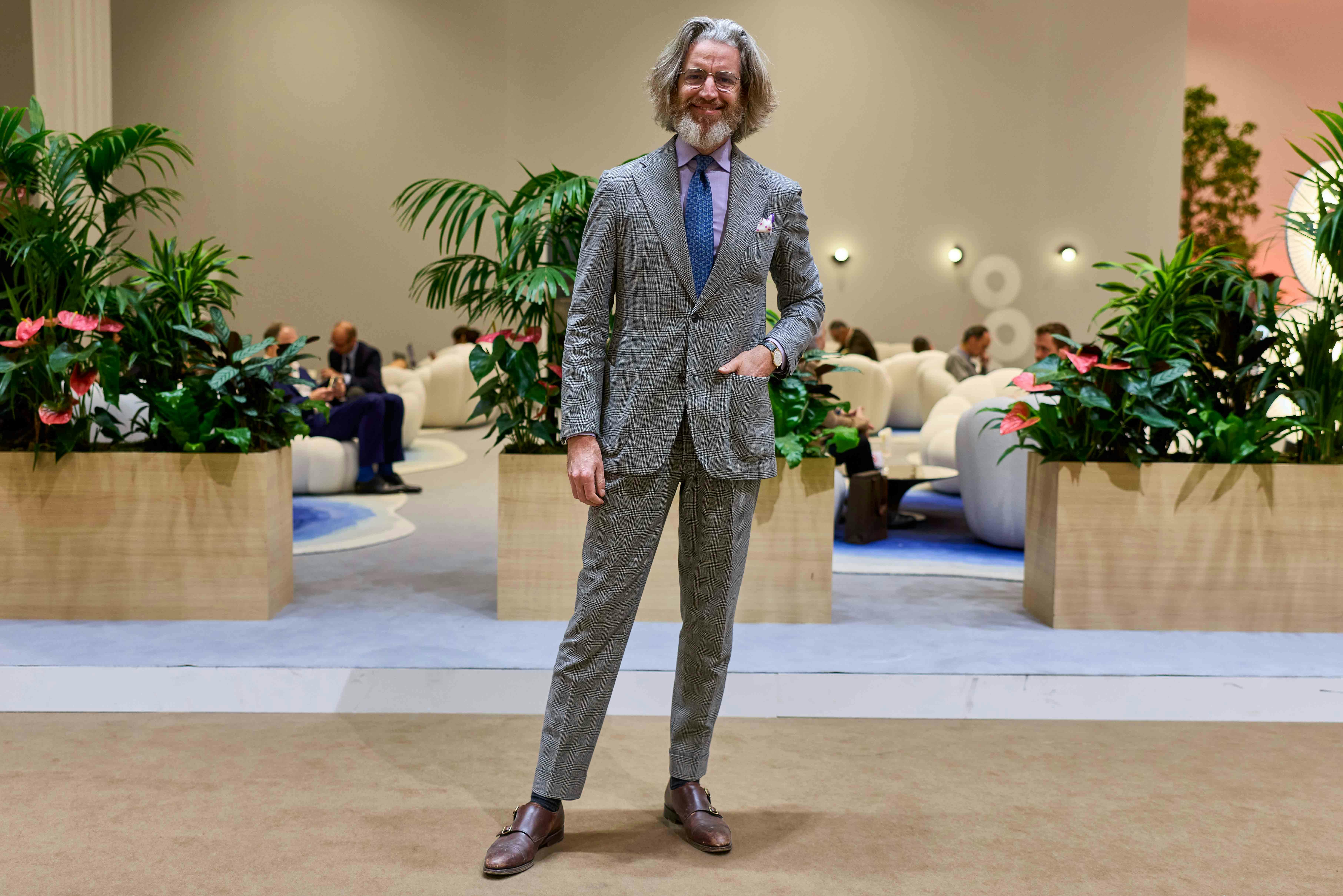 Kimon Frangakis (@frangakis) in dapper grey tweed