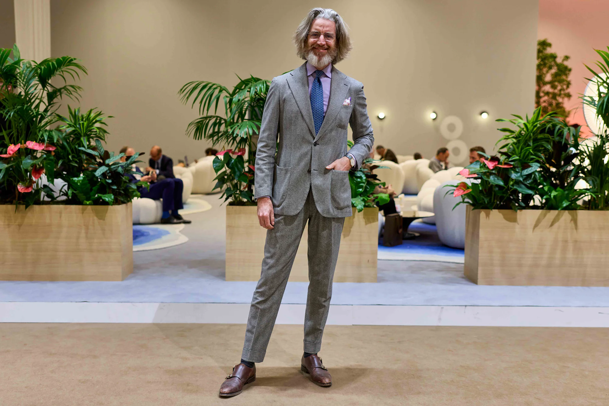 Kimon Frangakis (@frangakis) in dapper grey tweed