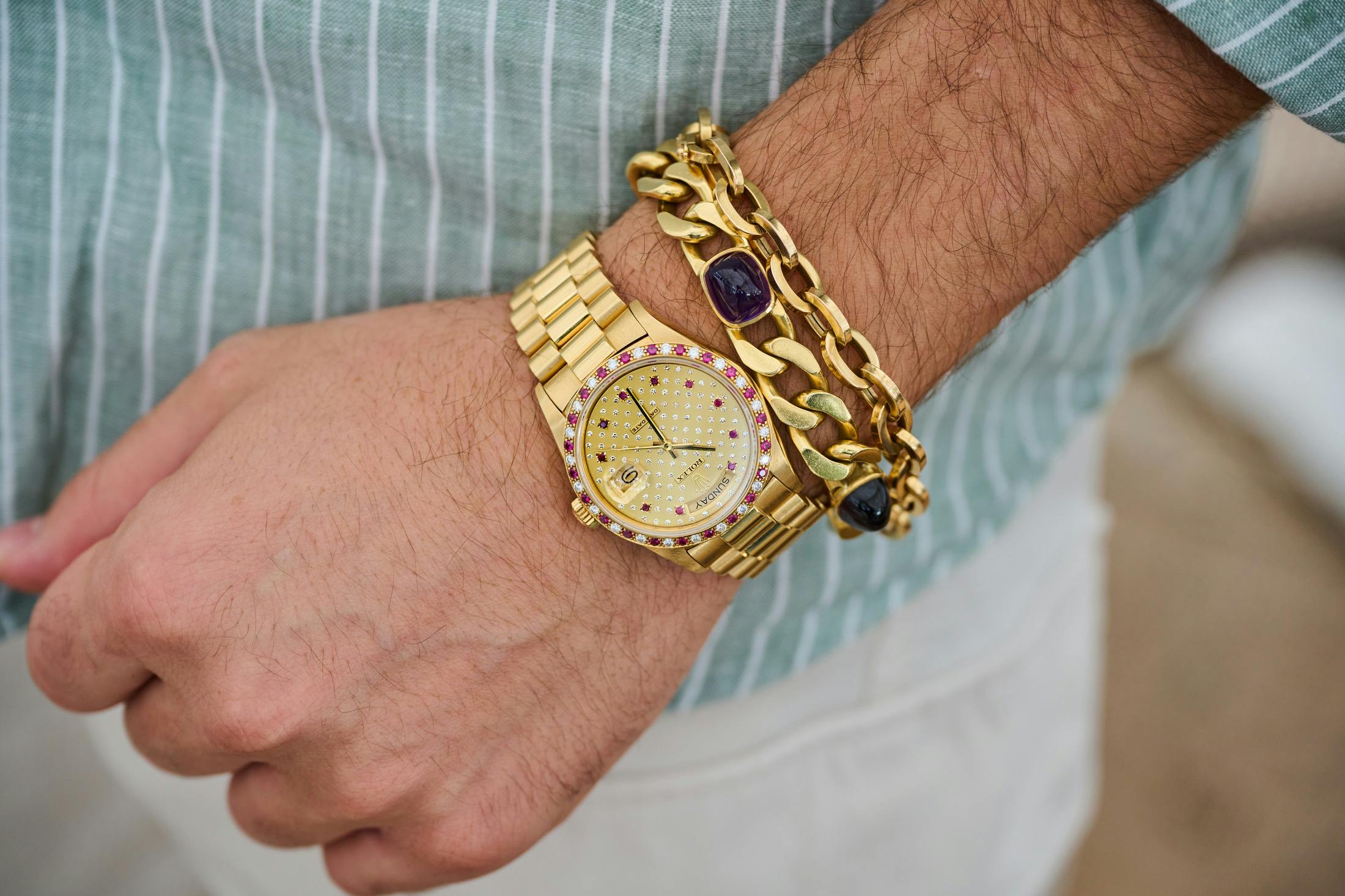 Rolex Day Date Rubies Diamonds