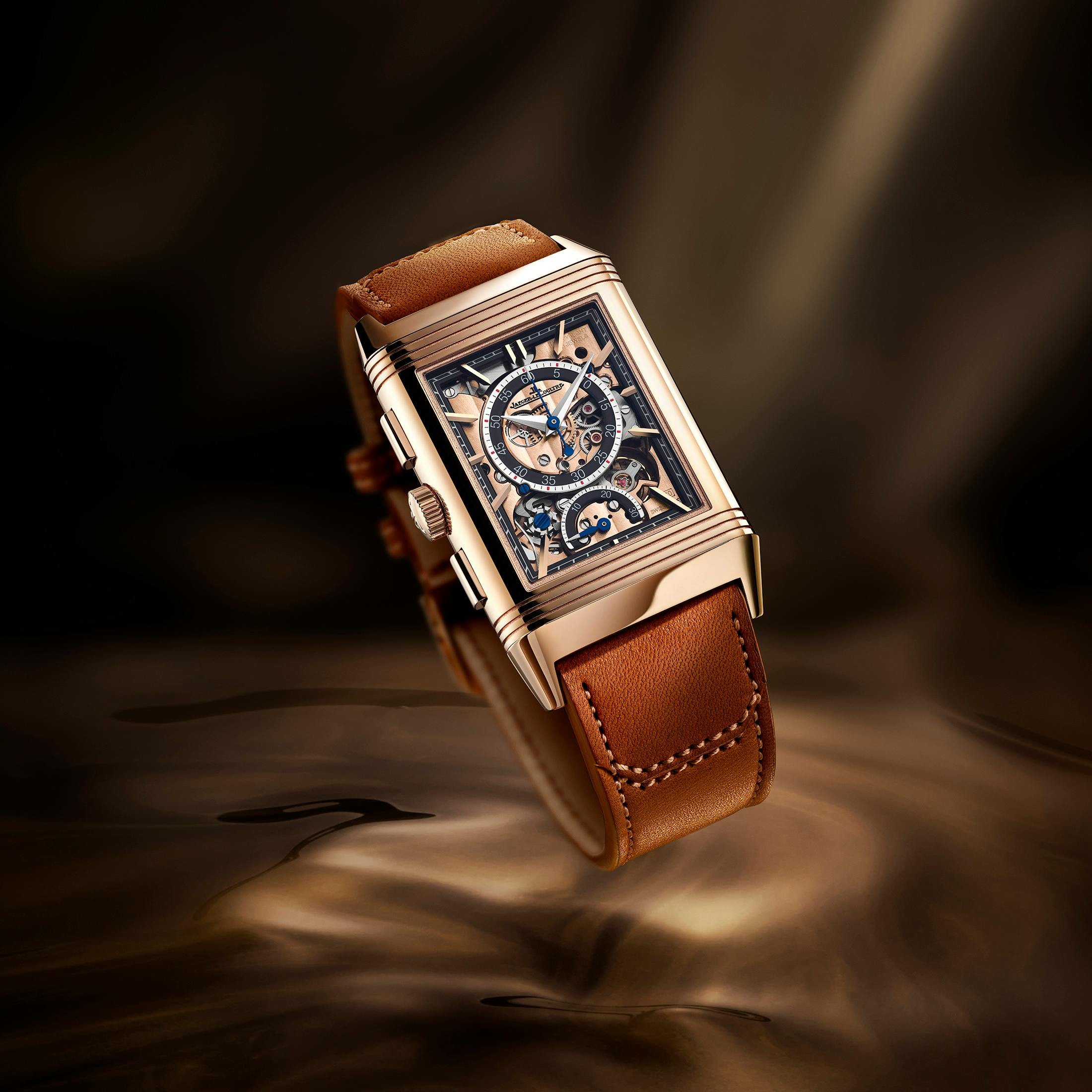 JLC Reverso Chronograph Pink Gold