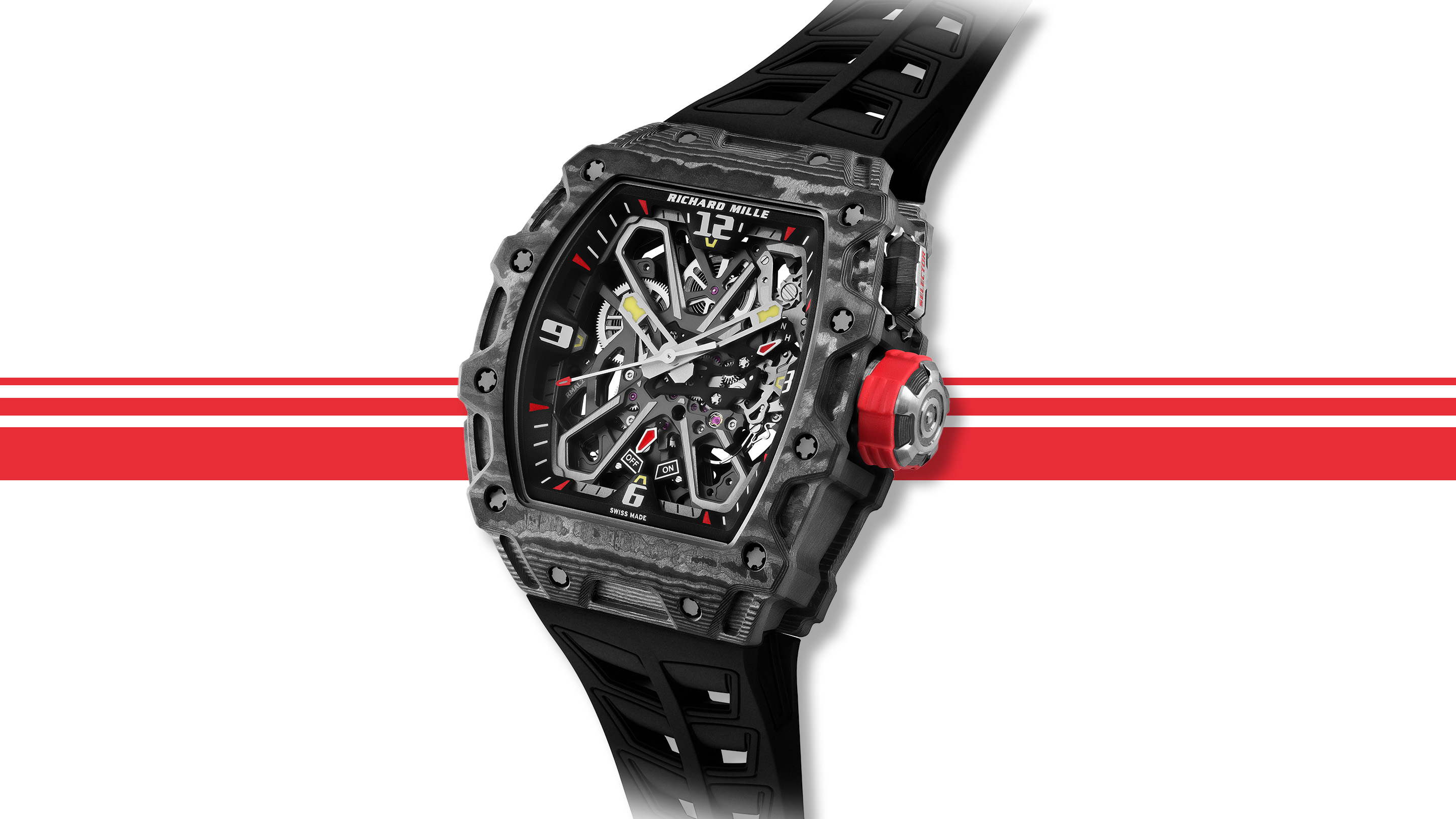 Montre richard mille avec diamant hot sale