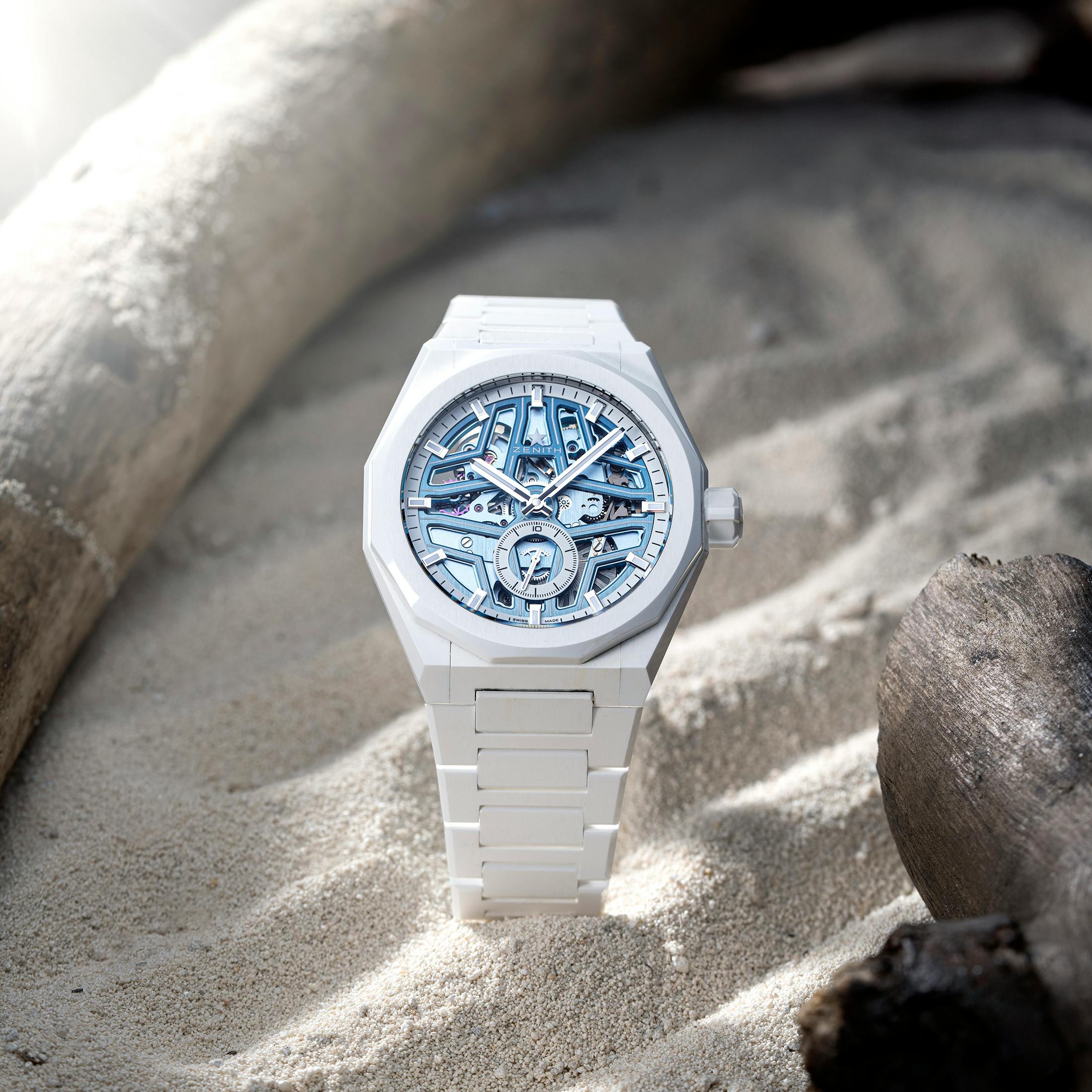 Zenith x Time+Tide Defy Skyline Skeleton 'White Surfer' Ceramic
