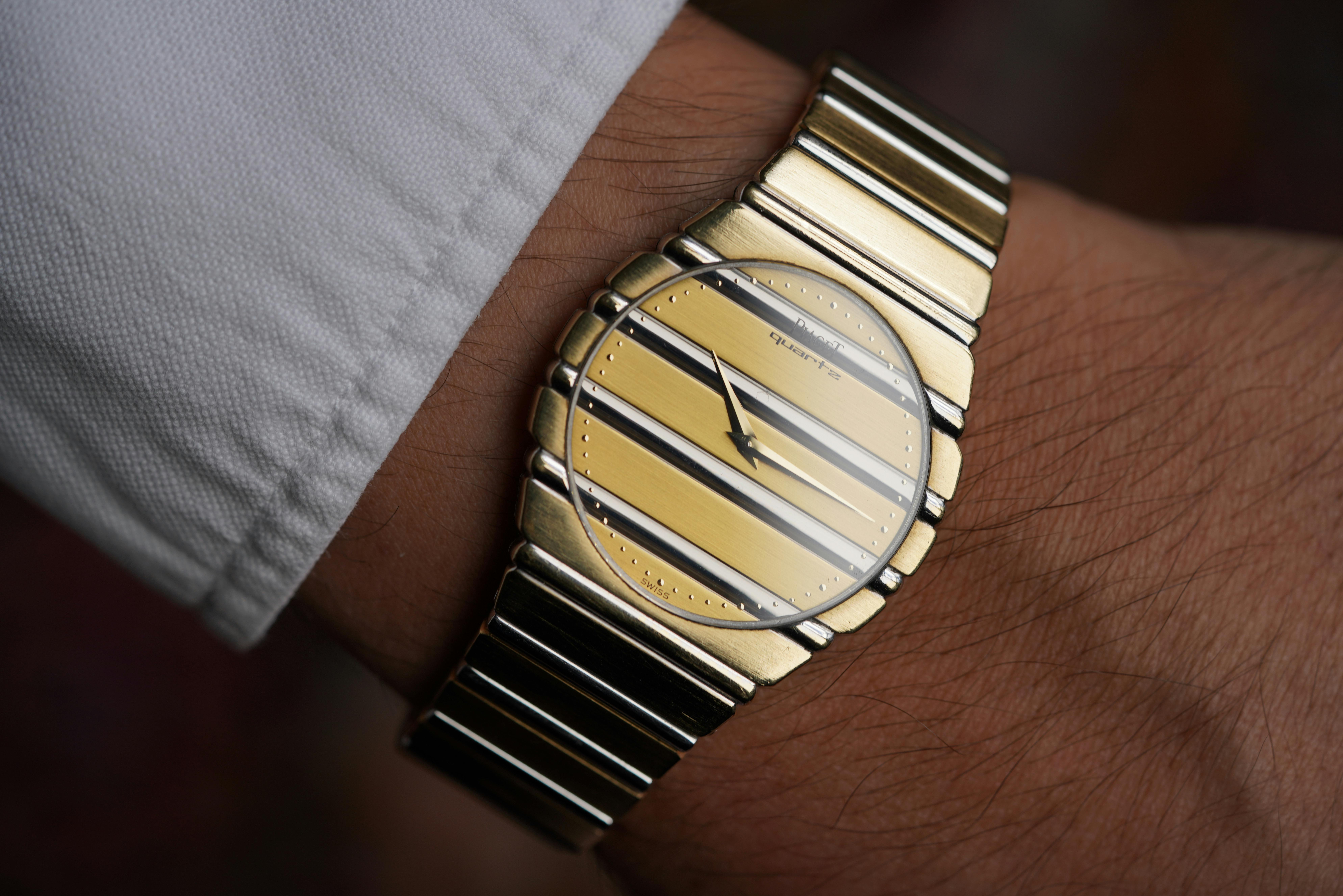 piaget polo reference 7661 in yellow and white gold