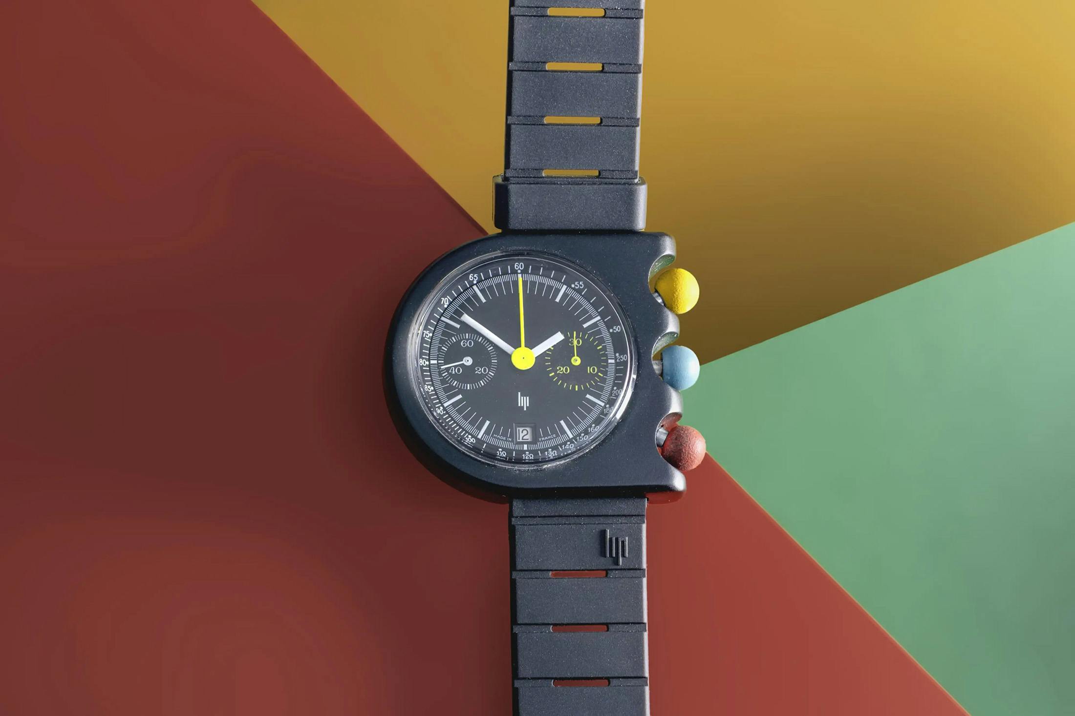 An Orvis Solunagraph, An Omega DeVille Emerald, A Lip Mach 2000 Chronograph, And A Patek Philippe Calatrava