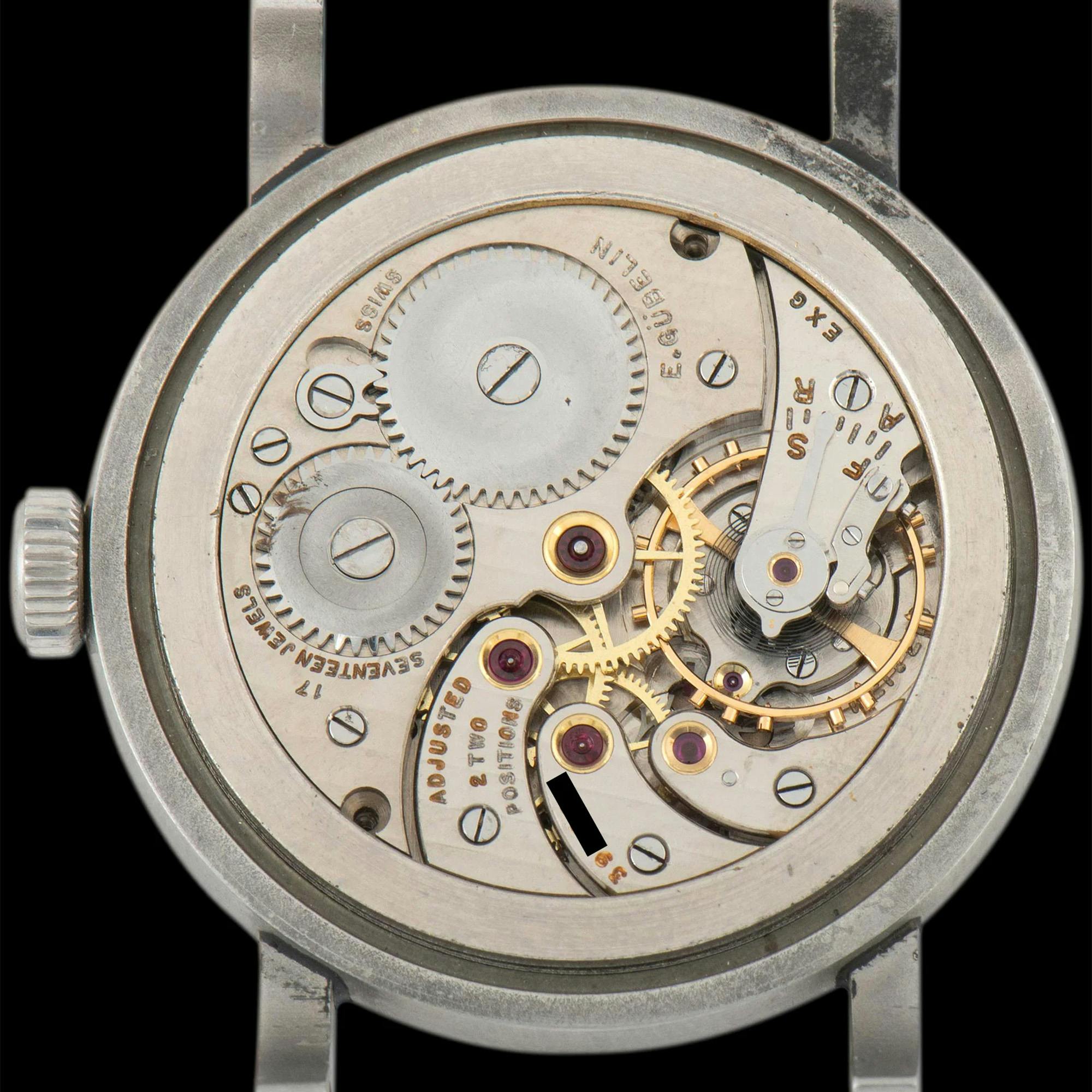 1950s Gübelin Dress Watch In Stainless Steel