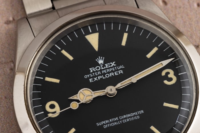 image of Rolex Explorer 1016 with matte dial.
