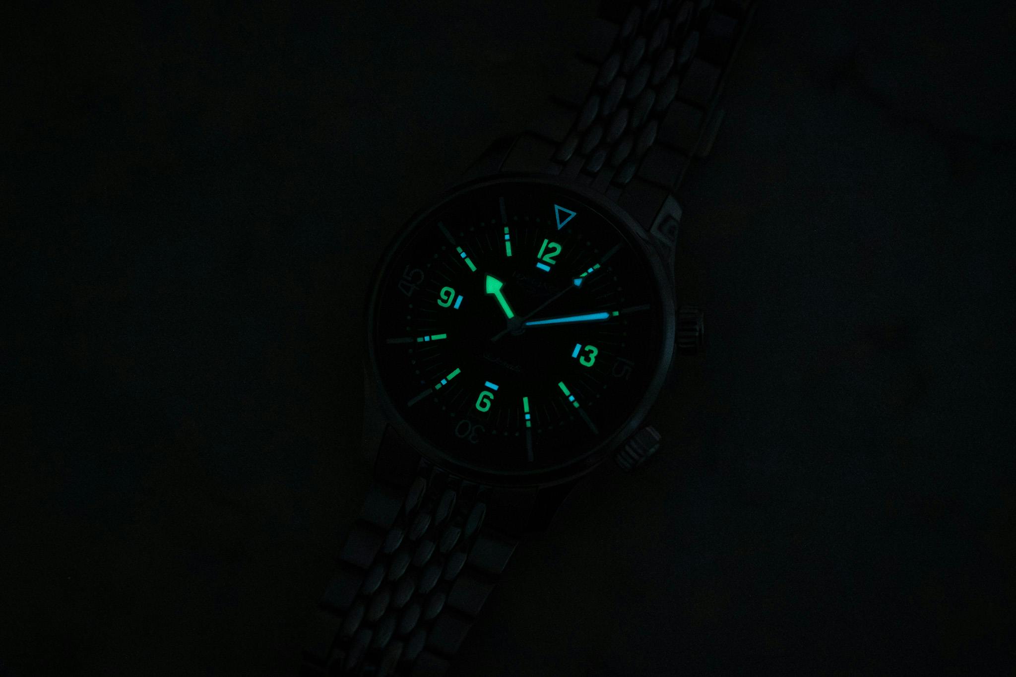 longines legend diver 39mm lume