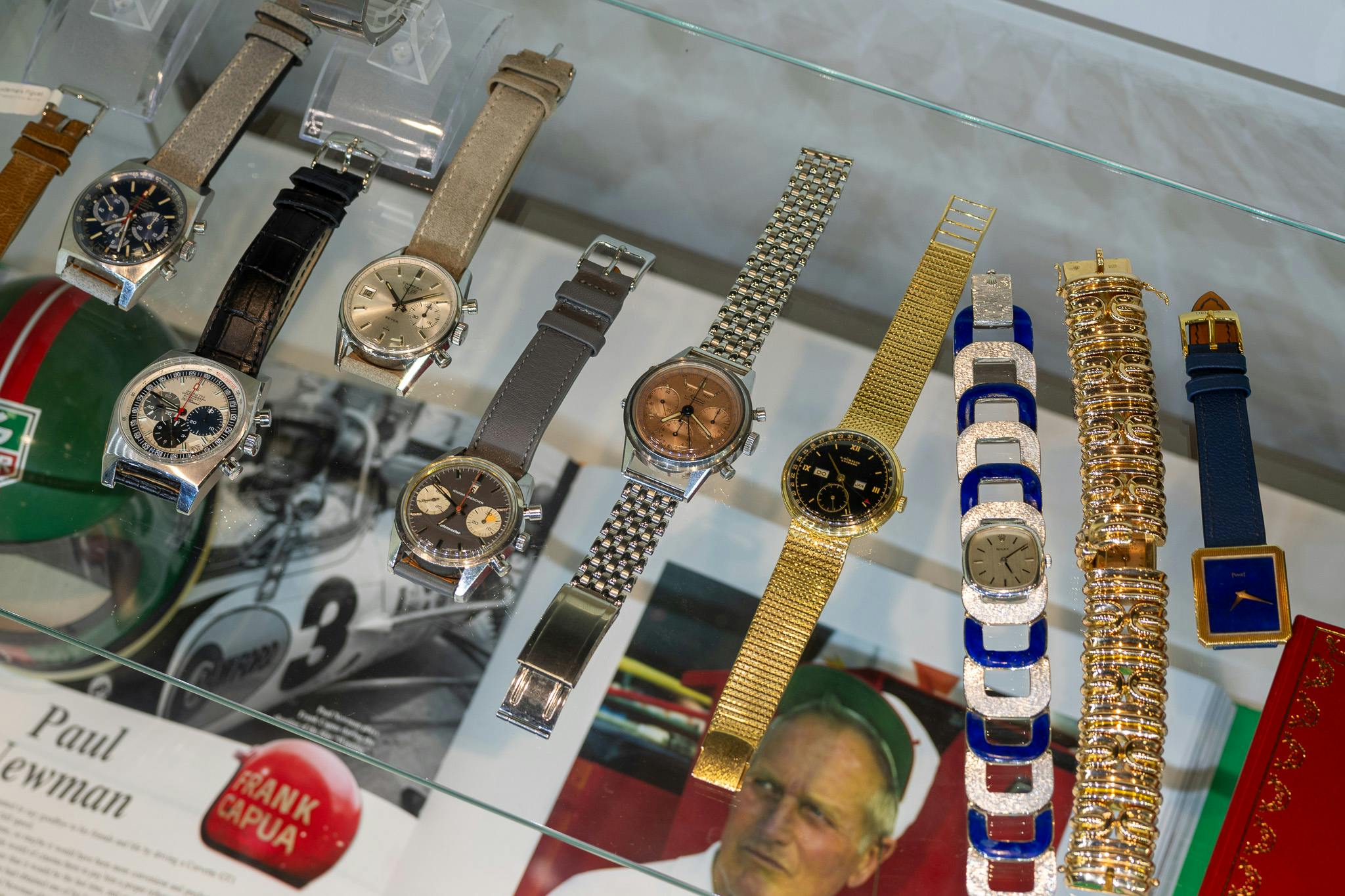 row of vintage watches
