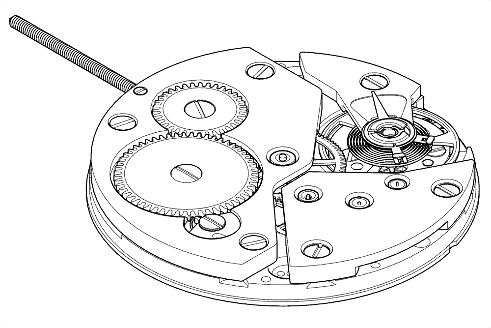 Watch Exploded View Technical Drawing Visual Diagram Of A Mechanical