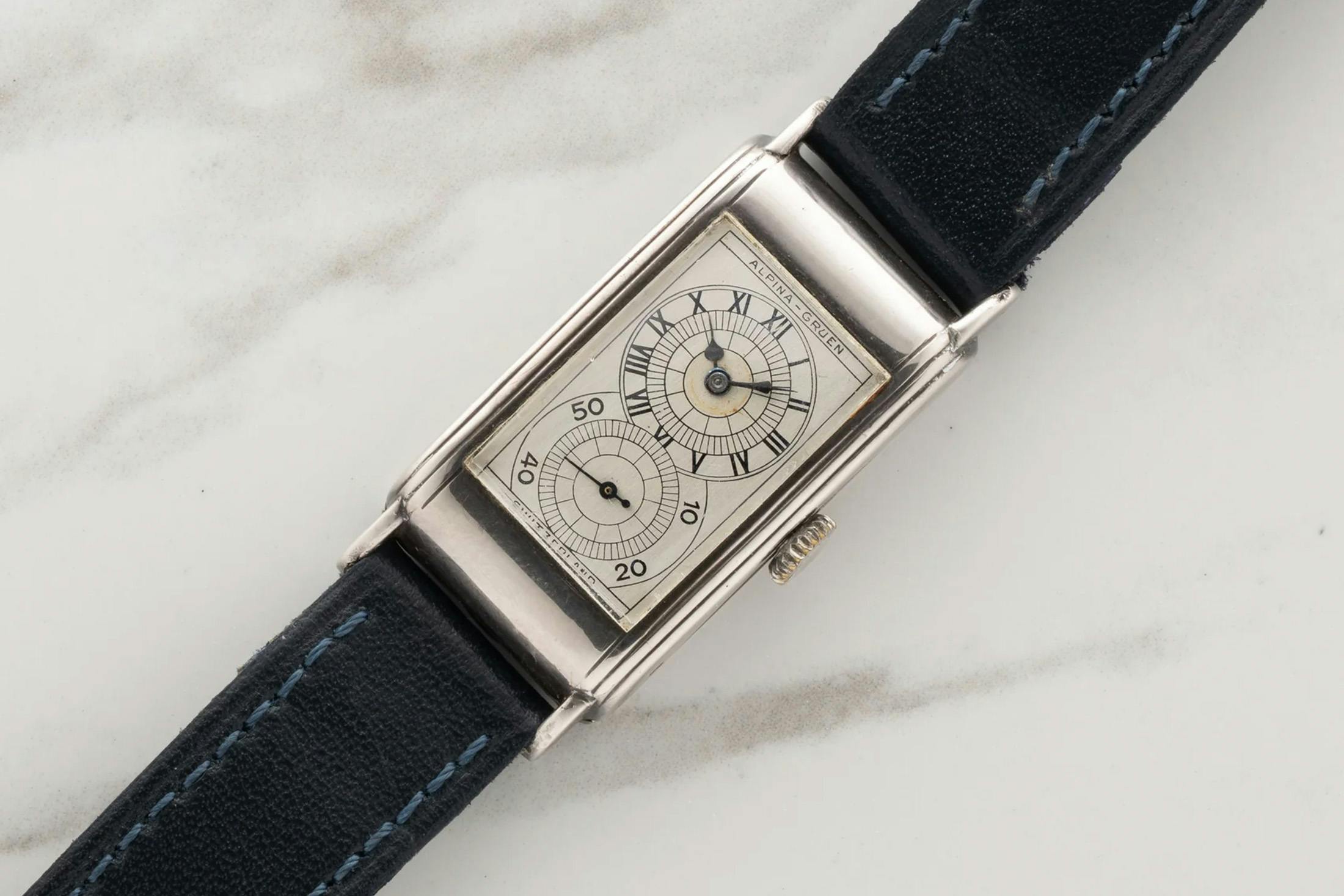 An Alpina-Gruen Techni-Quadron, A Universal Geneve "Eric Clapton" Ref 881101/01, A Cartier "Bebe Guillotine," And More