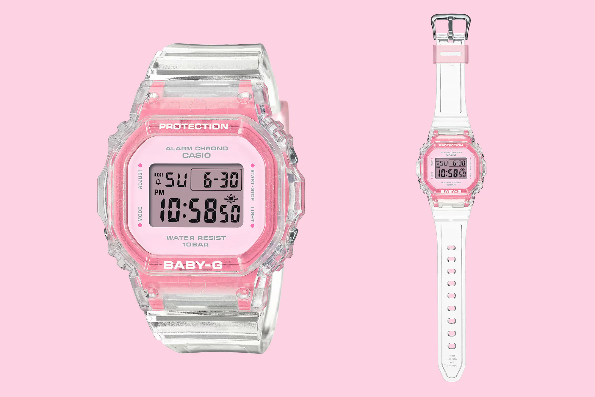 Pink jelly watch Baby-g
