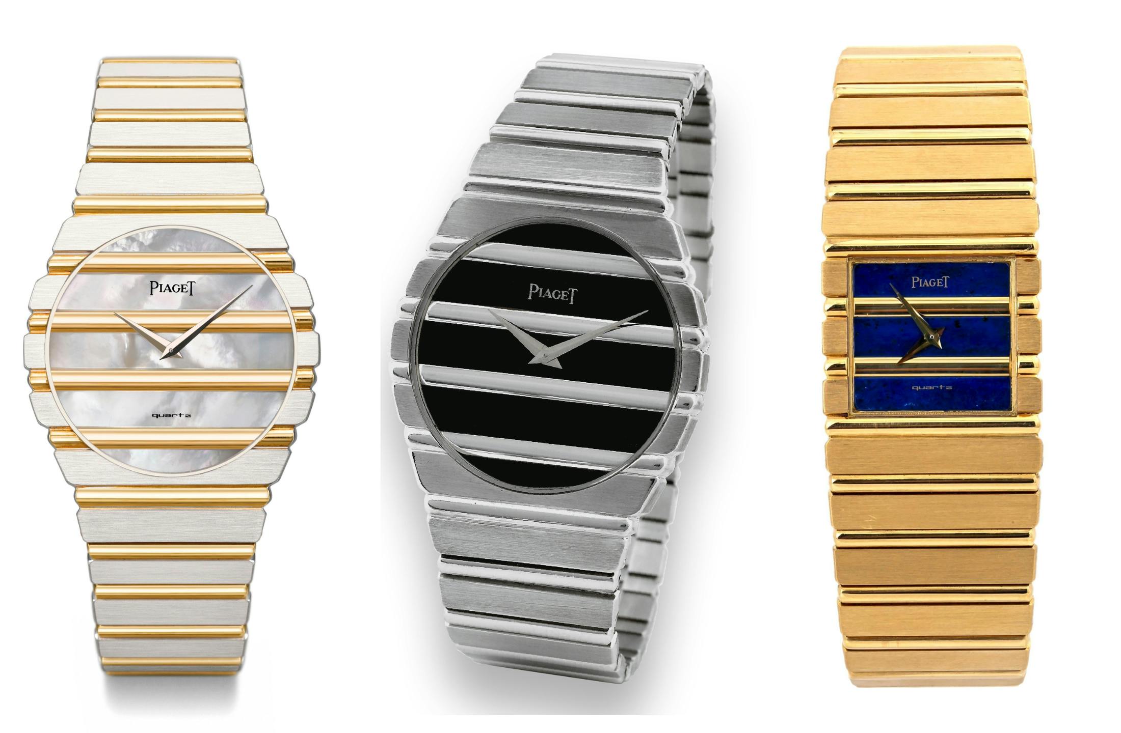 piaget polo stone dials mother of pearl onyx lapis