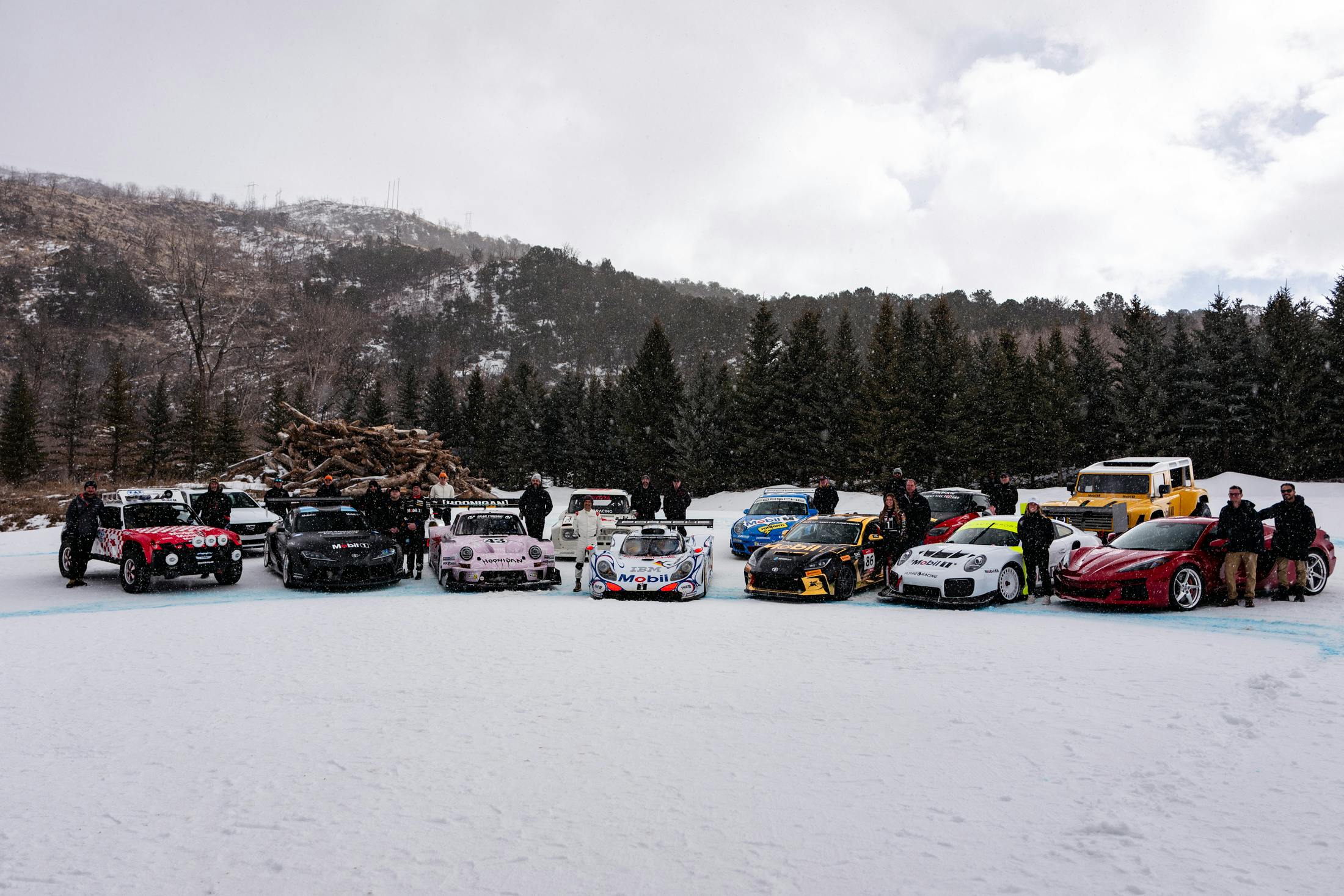 cars at ice race aspen 