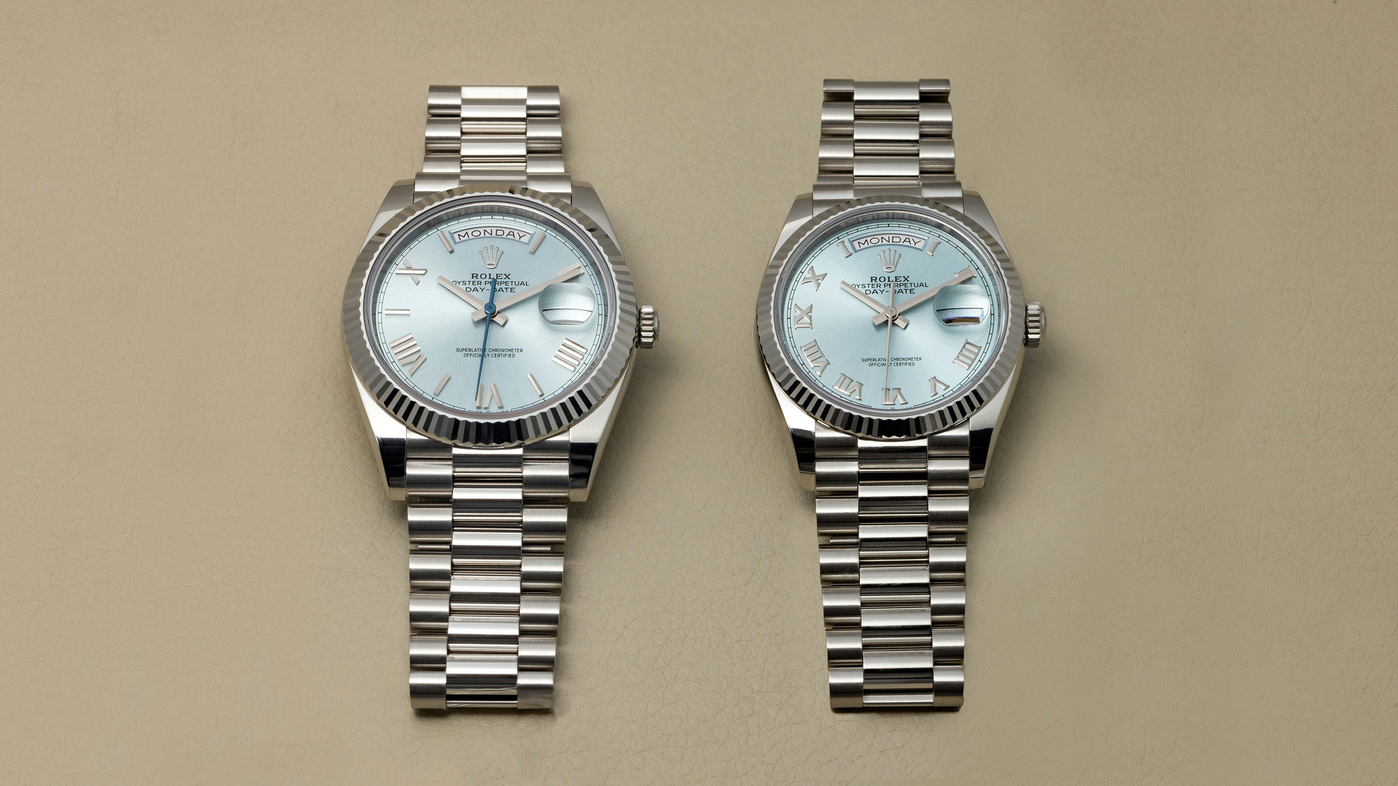 Rolex Day Date Ice Blue Watches - Luxury Watches USA