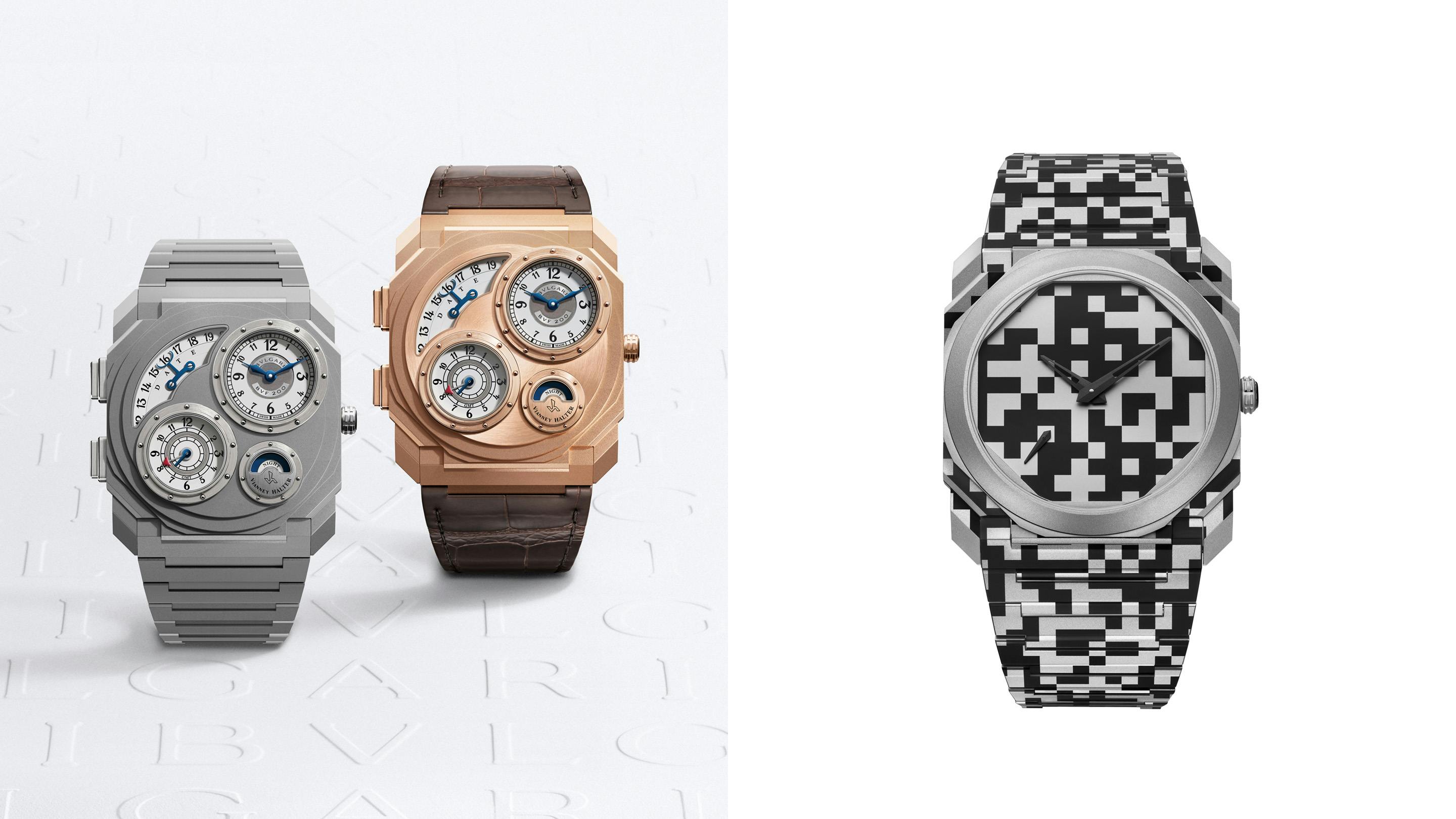 Introducing: Bulgari's Unexpected Dual Time Octo Finissimo With Vianney Halter, Plus A "Dazzle" Camo Release