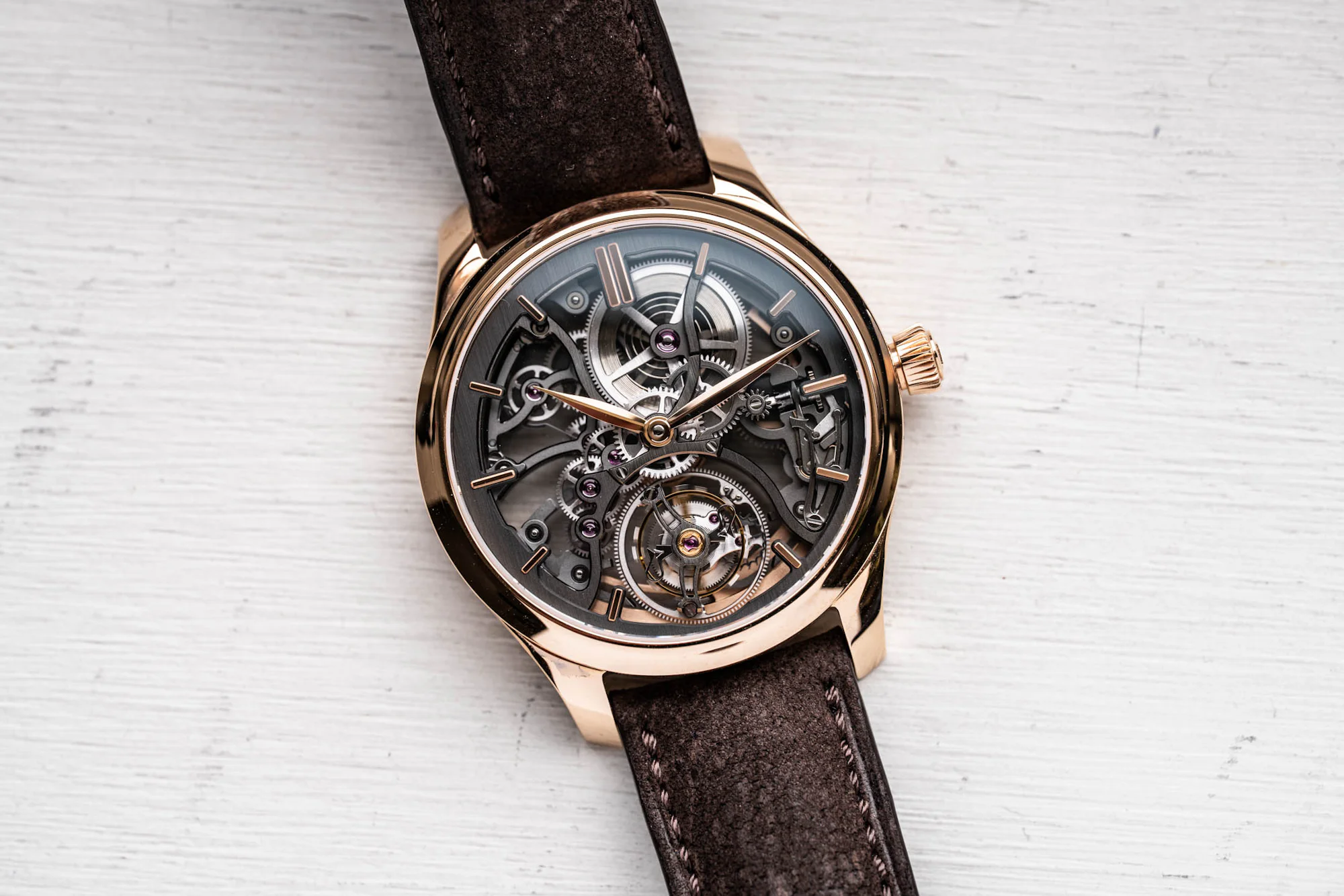 Endeavour Tourbillon Skeleton on table