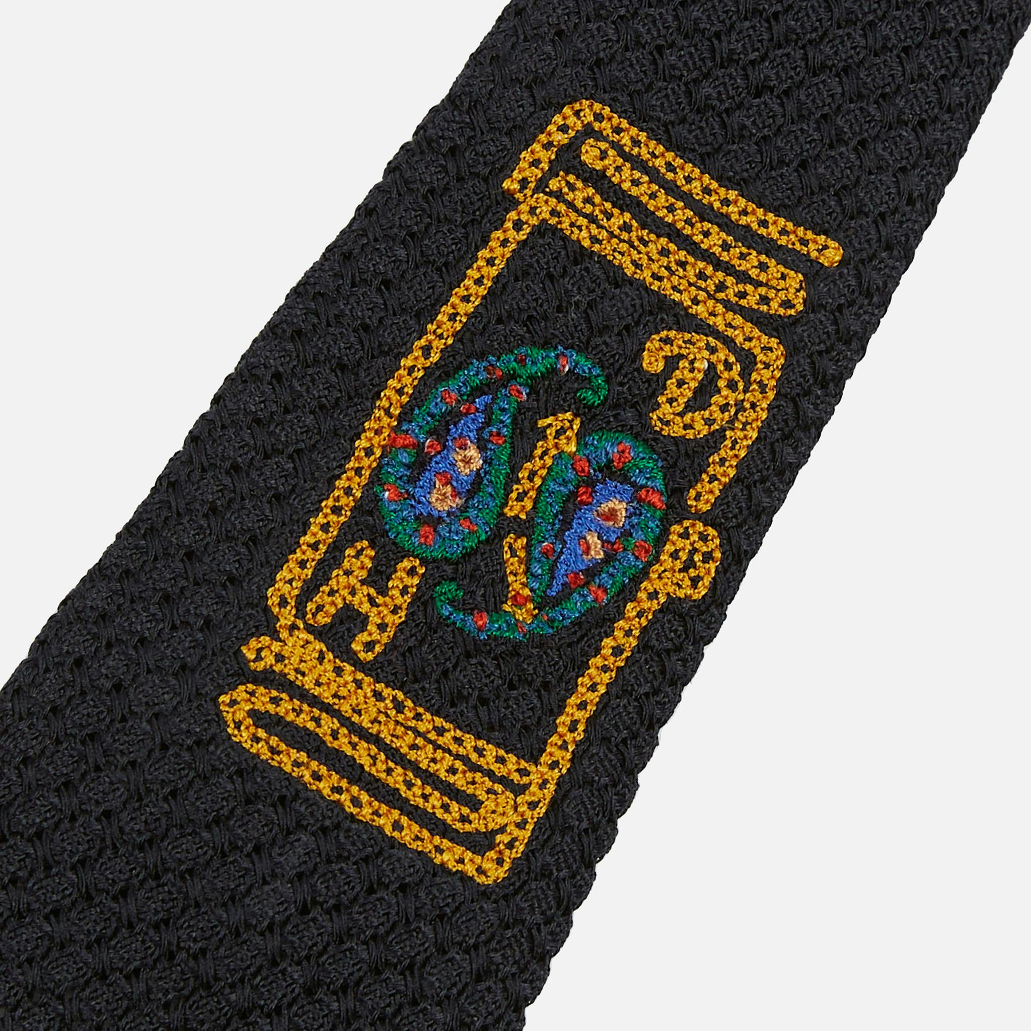 <p><a href="http://shop.hodinkee.com/products/drakes-large-knot-grenadine-tie" target="">Drake's For Hodinkee Grenadine Tie</a></p>