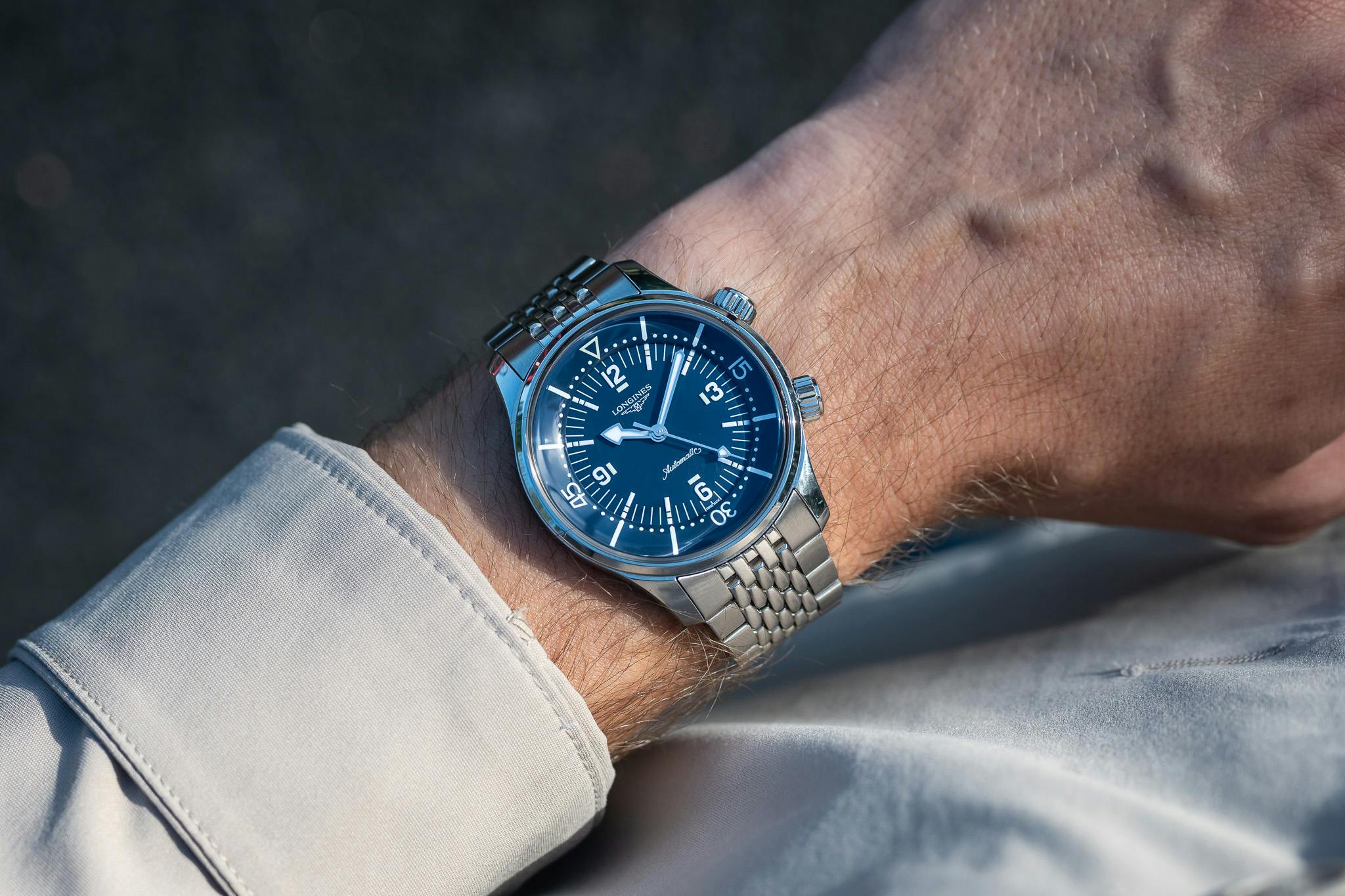 longines legend diver 39mm wrist shot