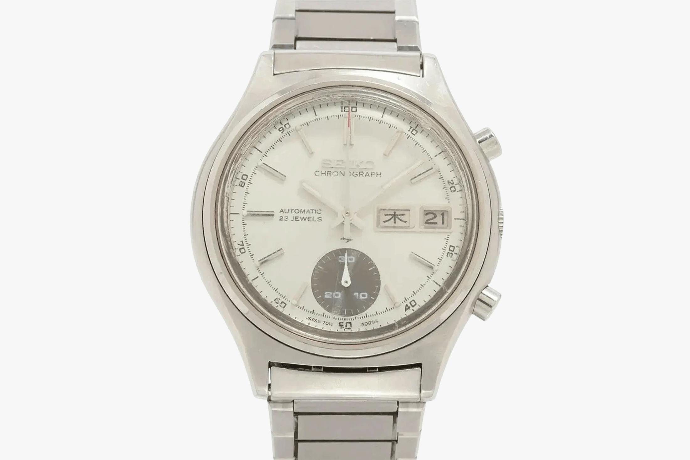 A Patek Phillipe 5000R, A Seiko 7018-8000, A Zodiac Poor Man's Heuer Reference 7721, And A Jaeger LeCoultre Master Calendar Moonphase Meteorite