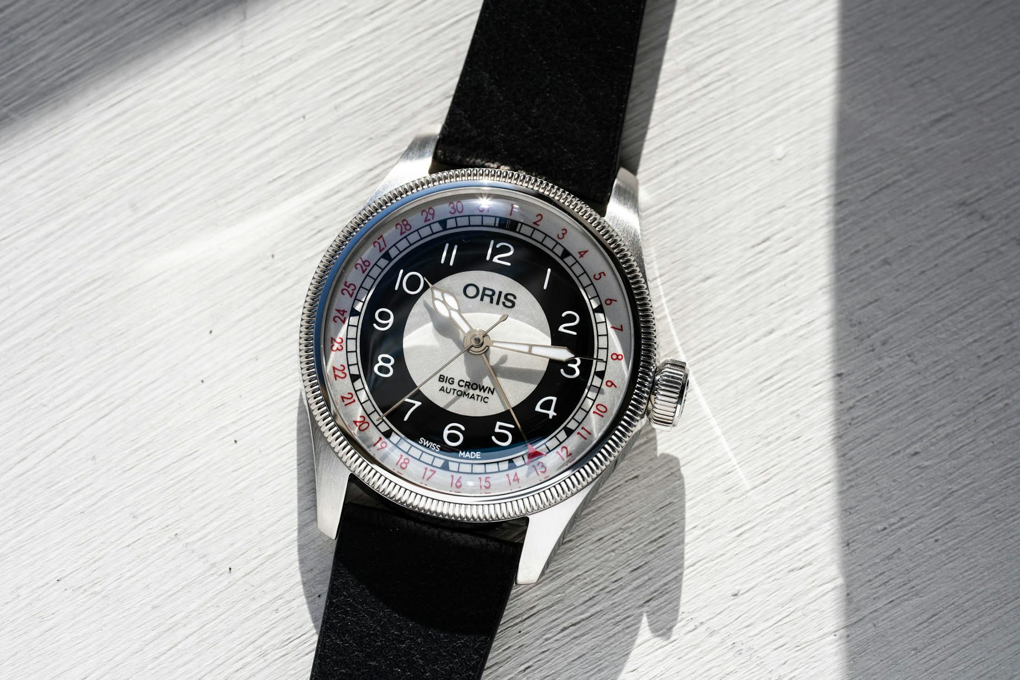Oris Big Crown Bullseye Dial Pointer lay flat shot