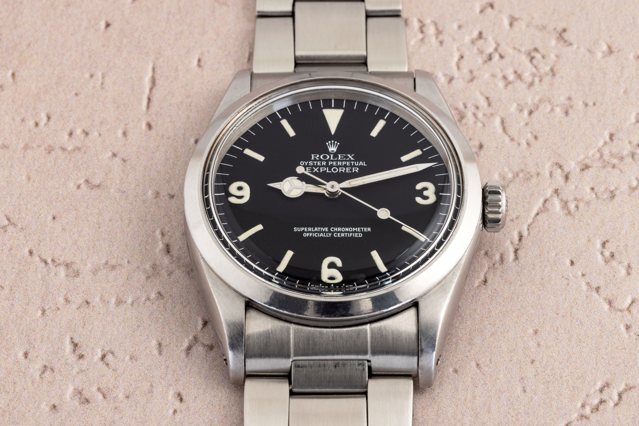 image of Rolex Explorer 1016 with matte dial.
