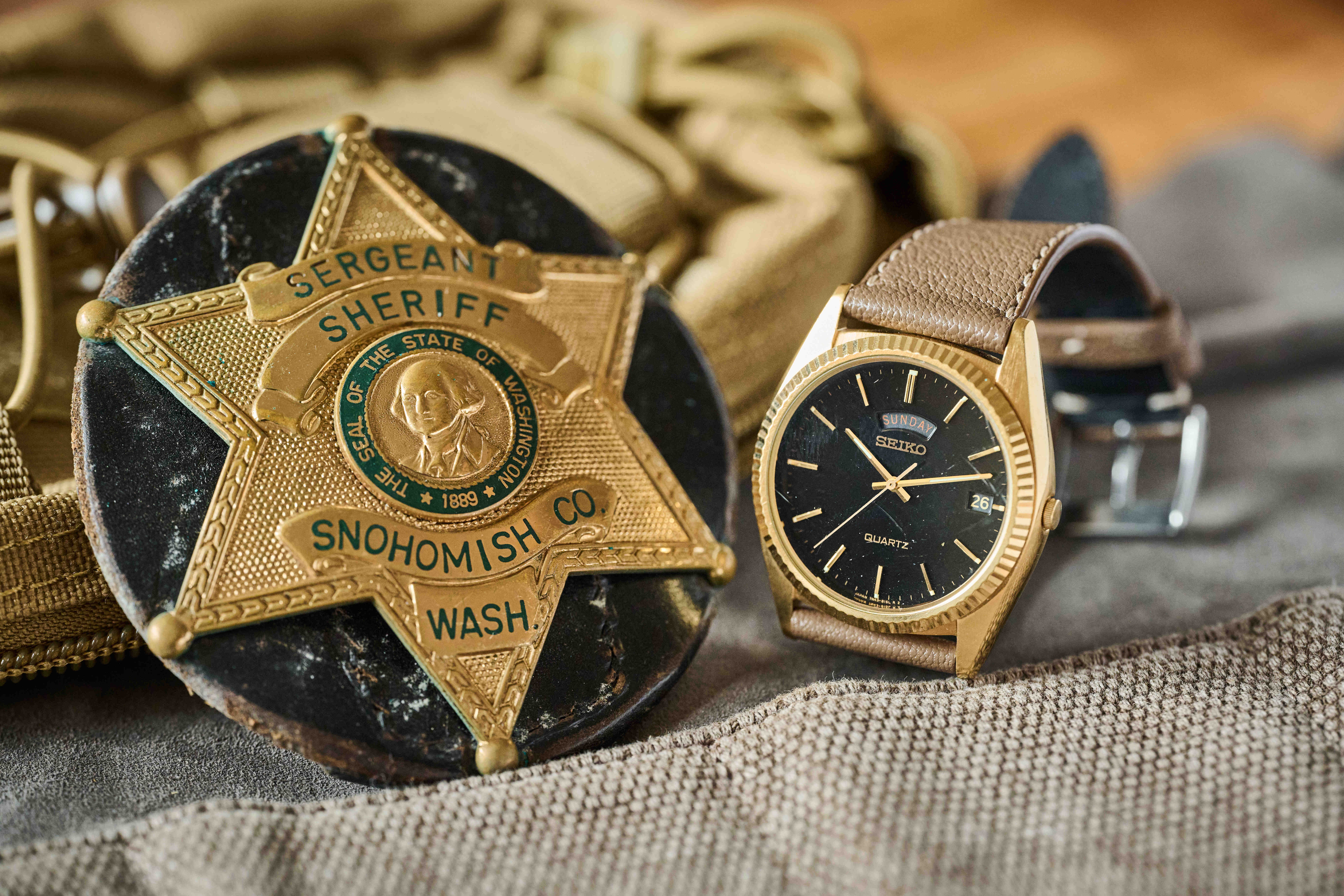 a gold tone seiko dress watch