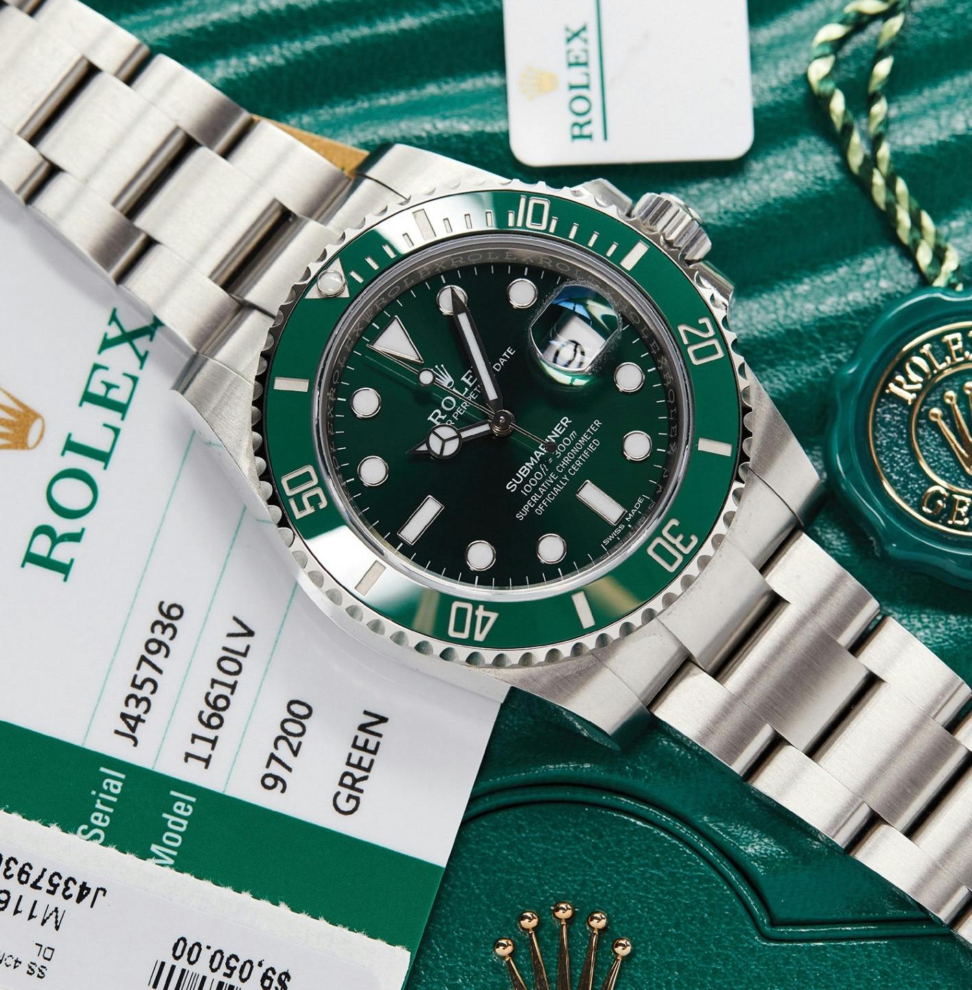 A Rolex Submariner ref. 116610LV "Hulk" from Phillips
