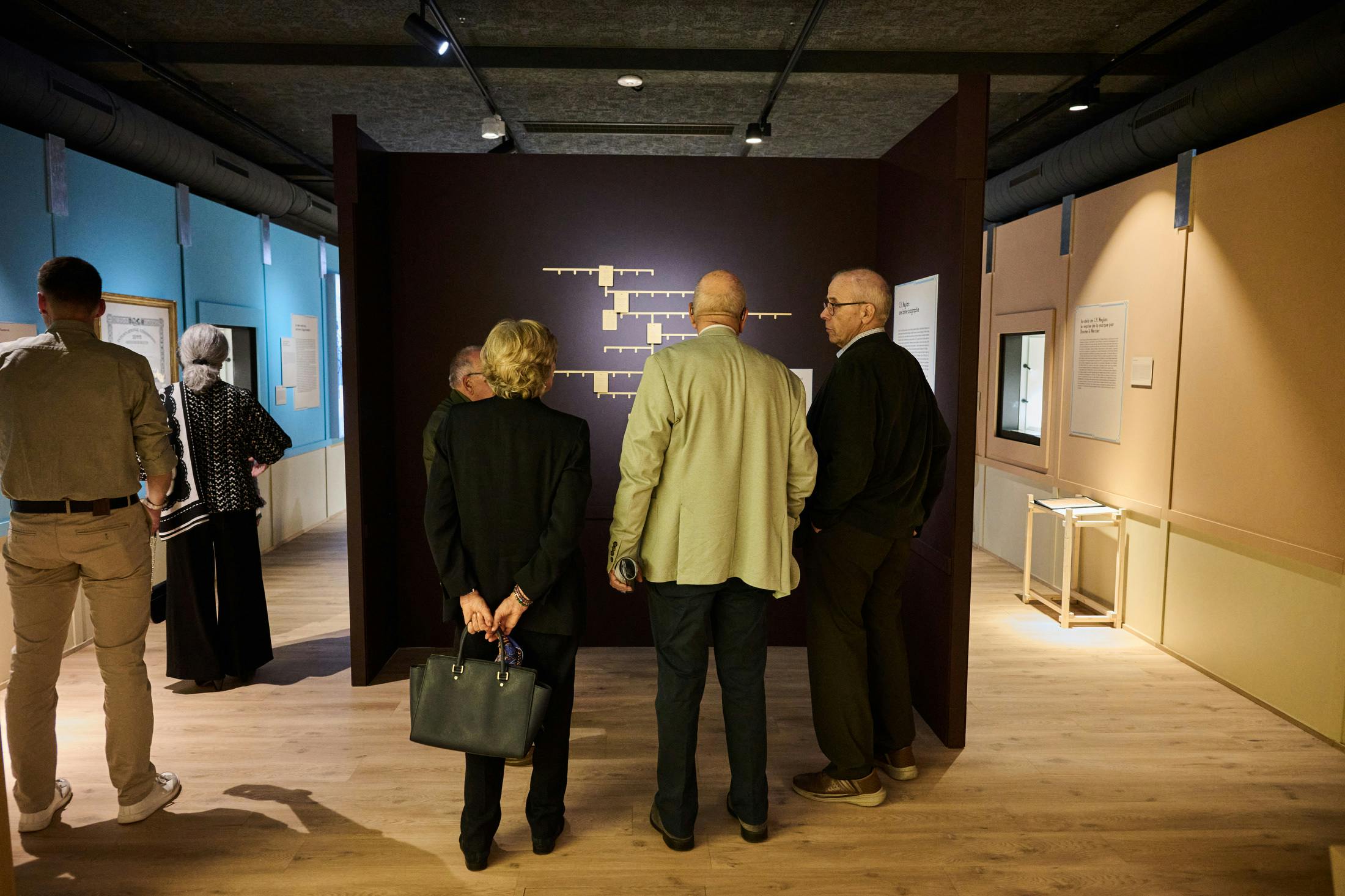 <p>Looking at the family tree.</p>
