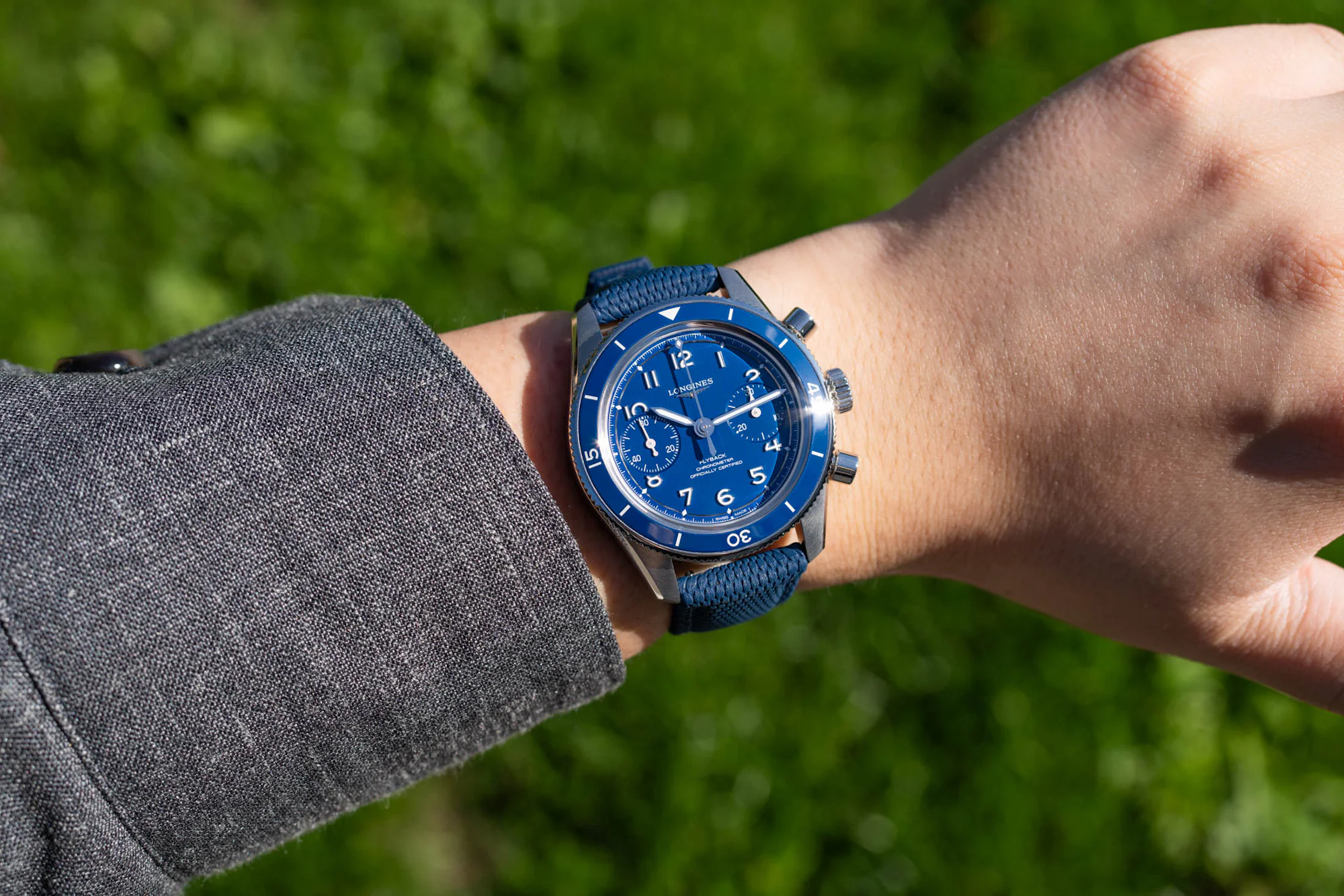 Spirit Pilot Flyback Blue Wristshot