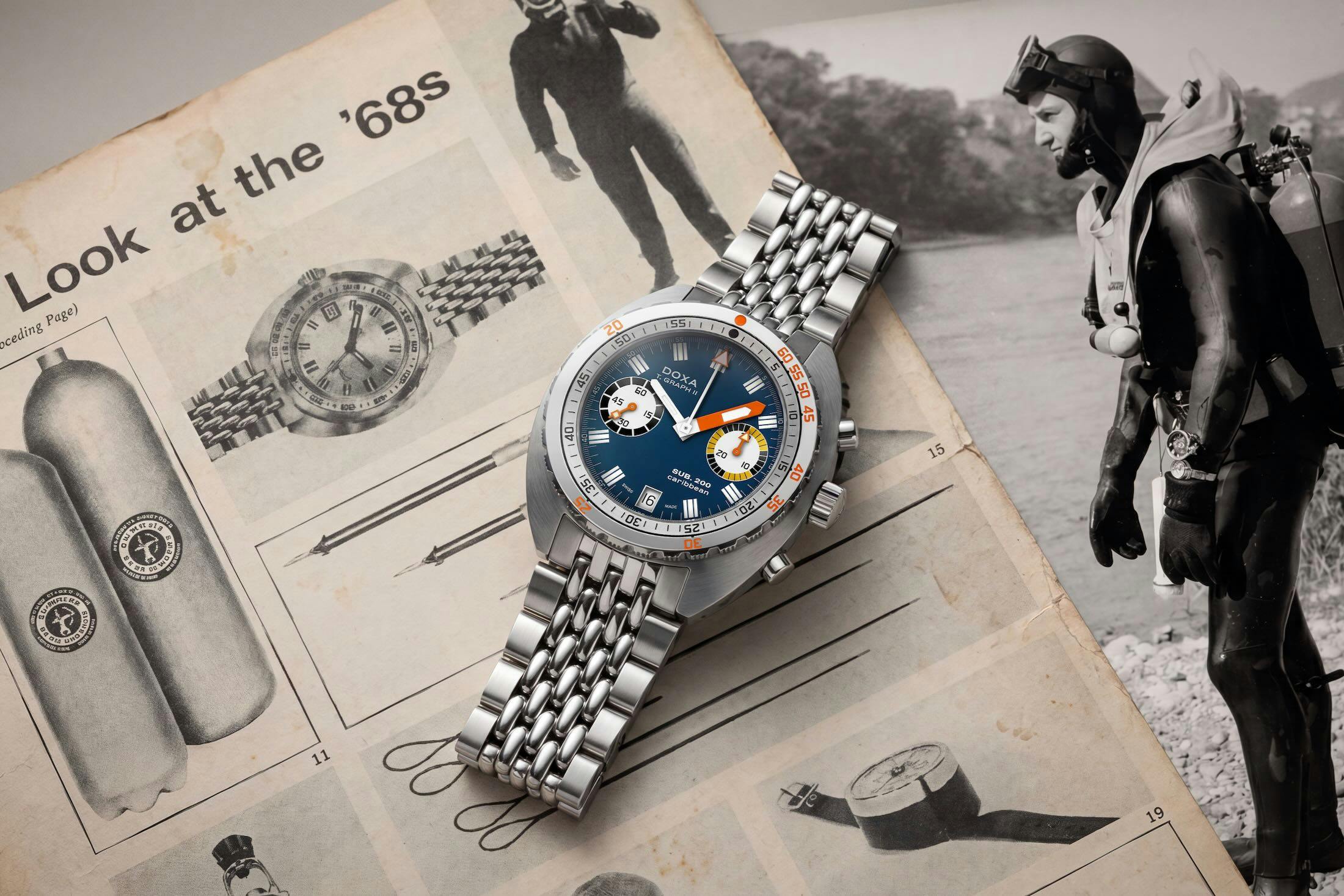 Doxa Sub 200 Tgraph II Carribean Blue