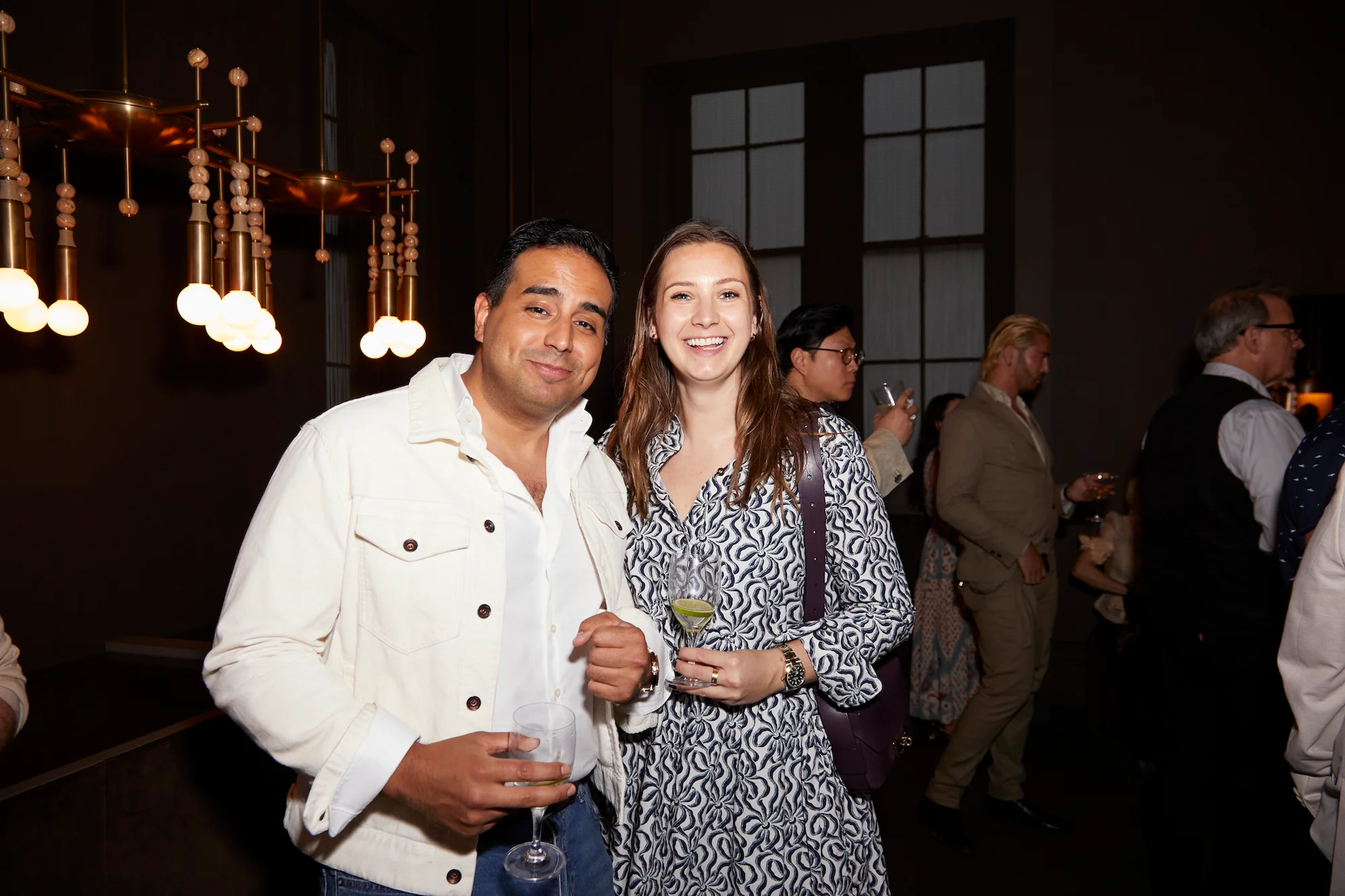 A man and woman posing for a photo