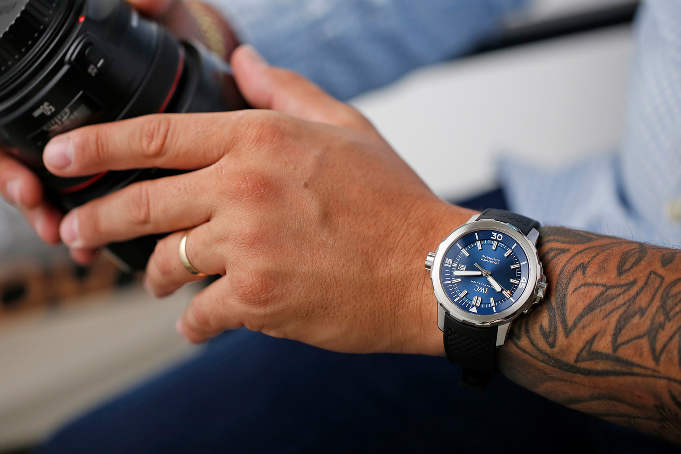 Iwc aquatimer on wrist new arrivals