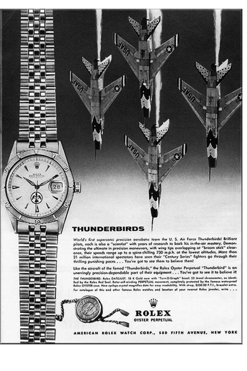 rolex thunderbird vintage