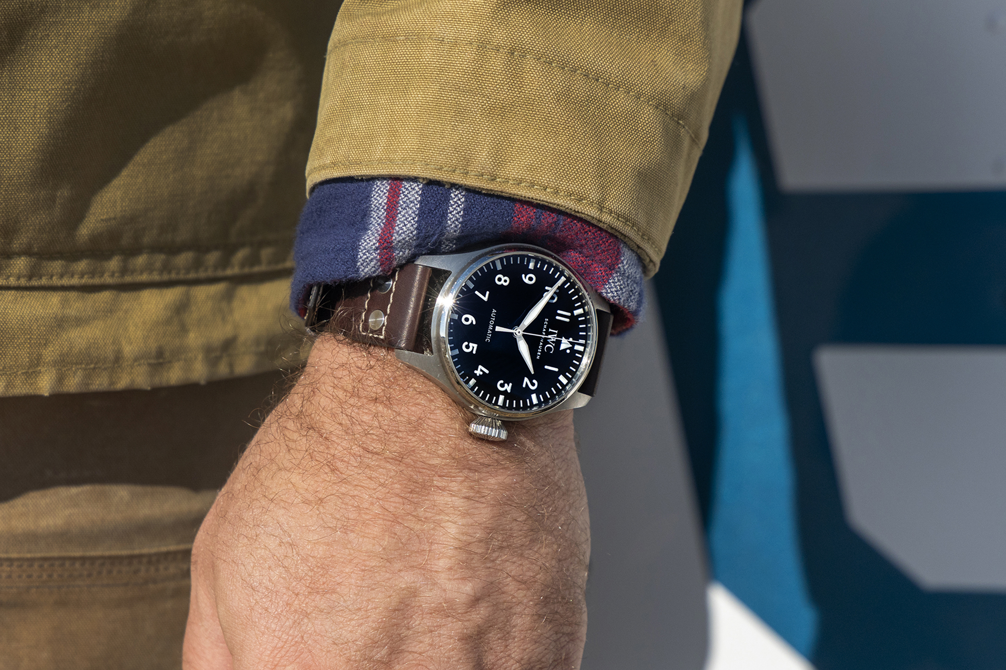 iwc pilot wrist