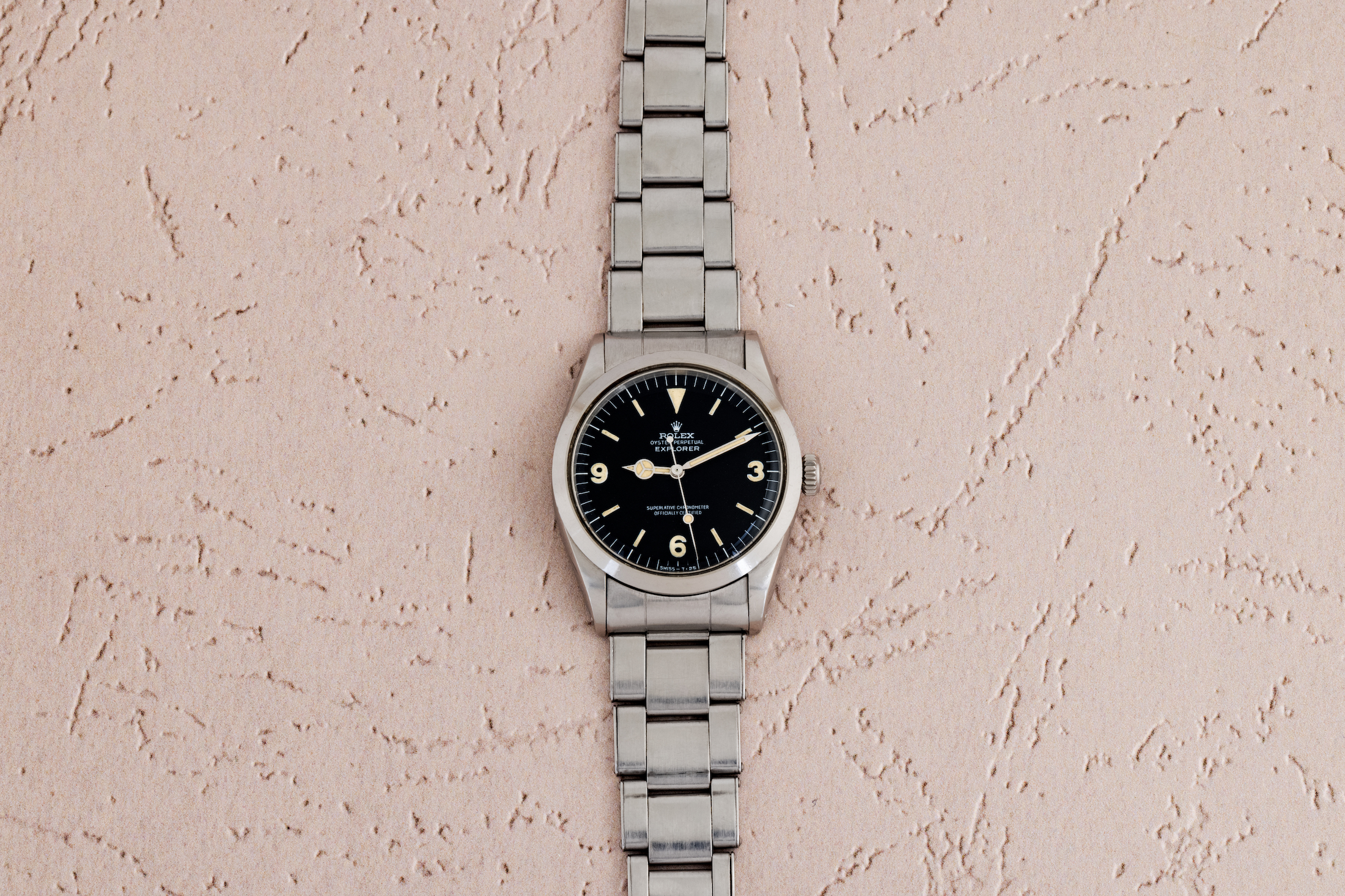 image of Rolex Explorer 1016 with matte dial.