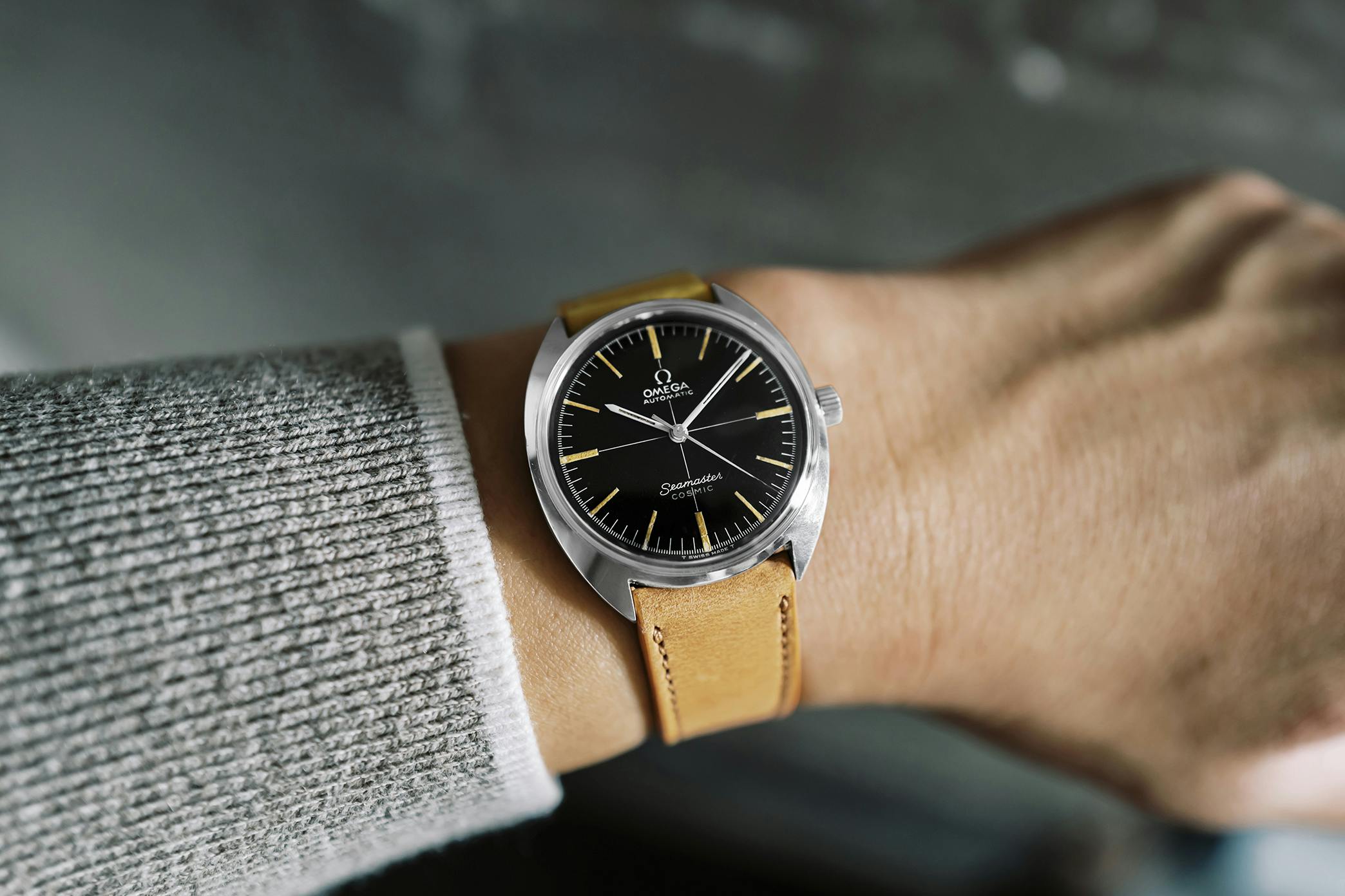 <p><a href="https://shop.hodinkee.com/products/stainless-steel-cosmic?utm_source=hodinkee&amp;utm_medium=article&amp;utm_campaign=article-links-vintage" target="_blank"><u>1960s Omega Seamaster Cosmic Ref. 165.023</u></a></p>