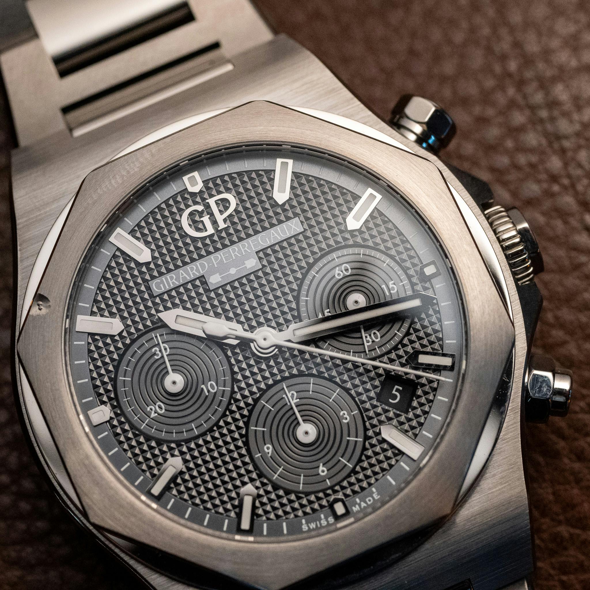 girard perregaux titanium chronograph laureato