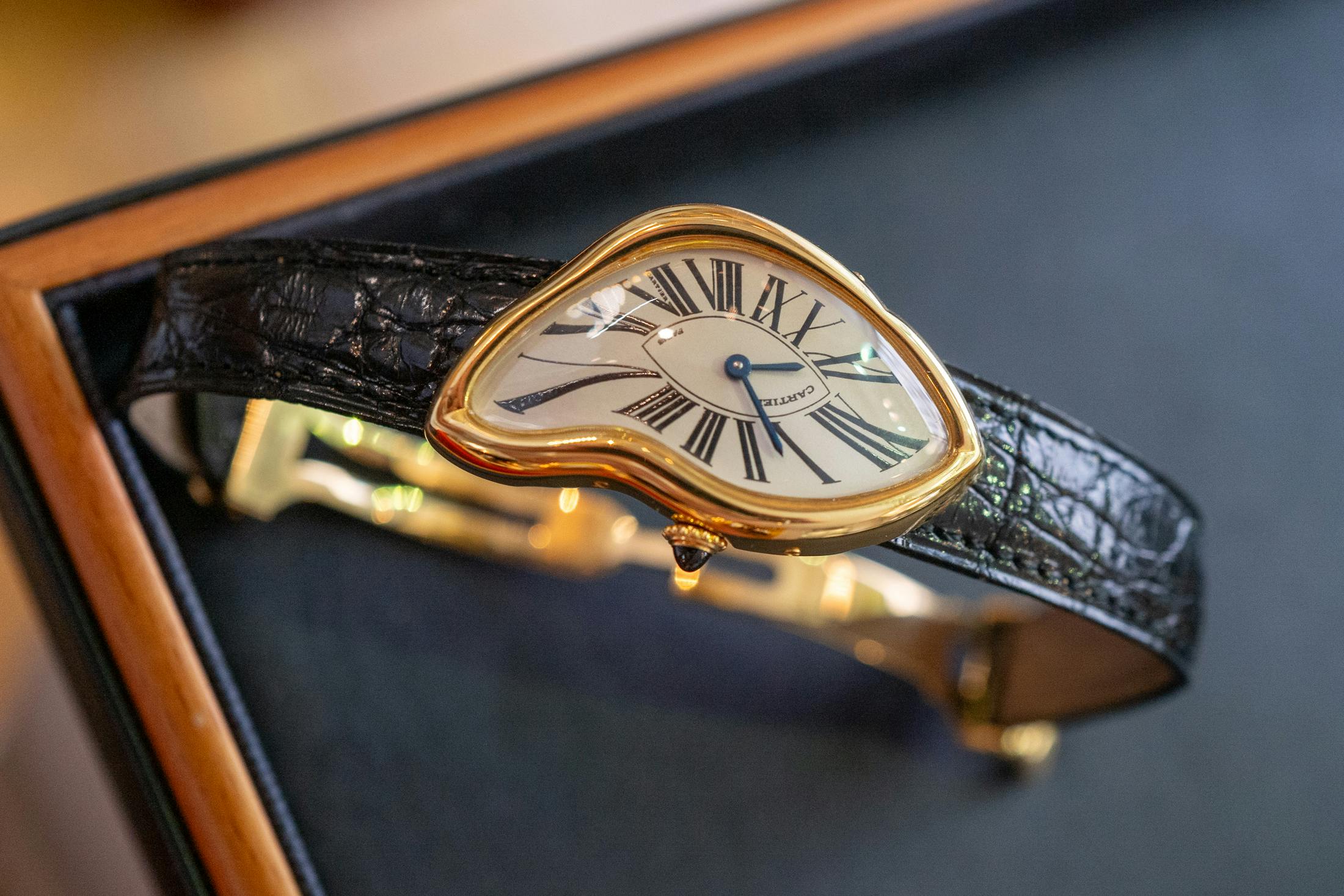 Close up of a Cartier Crash (Paris Edition)